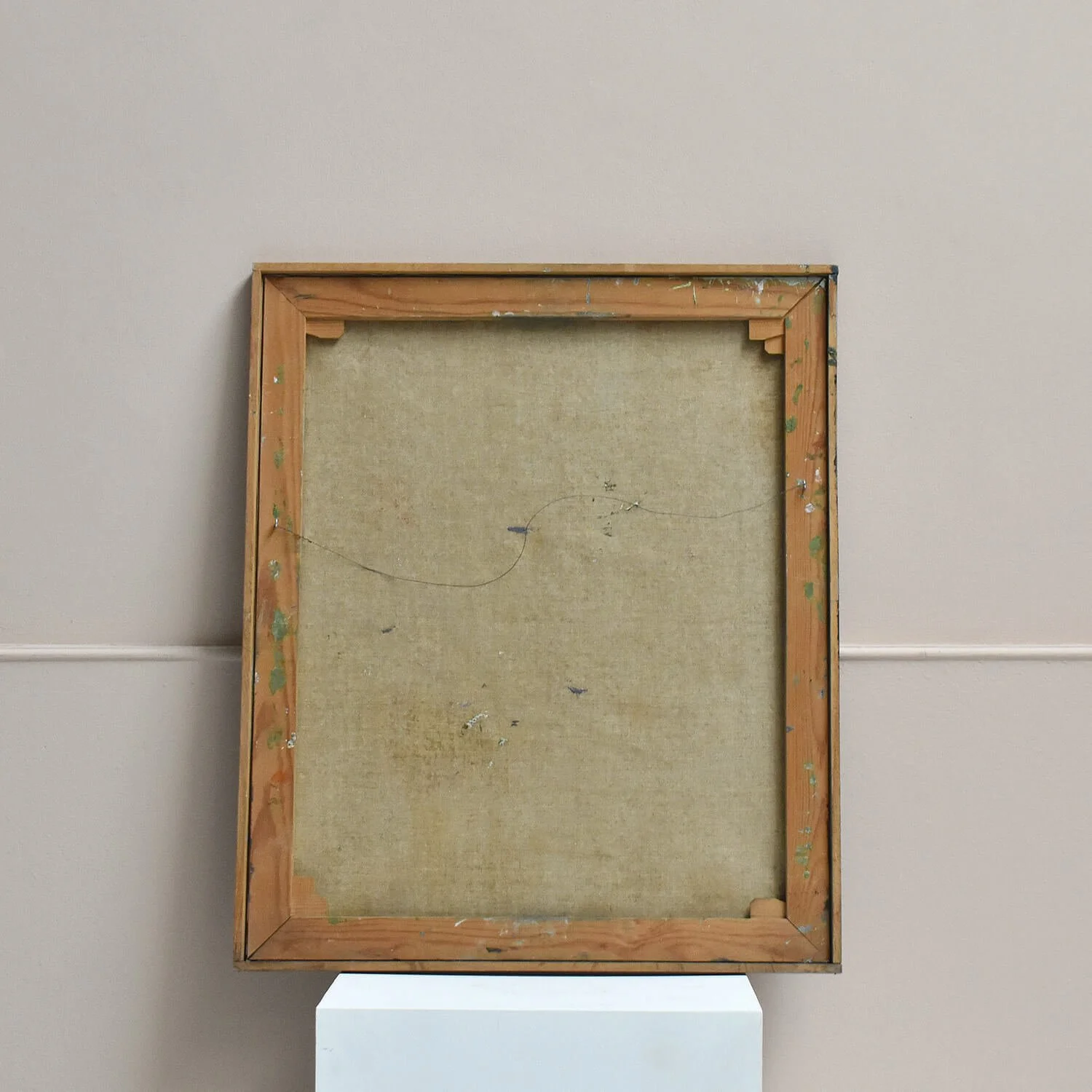 back Impasto Oil on Canvas Man in Hat by Per-Olof Nord hutt decor