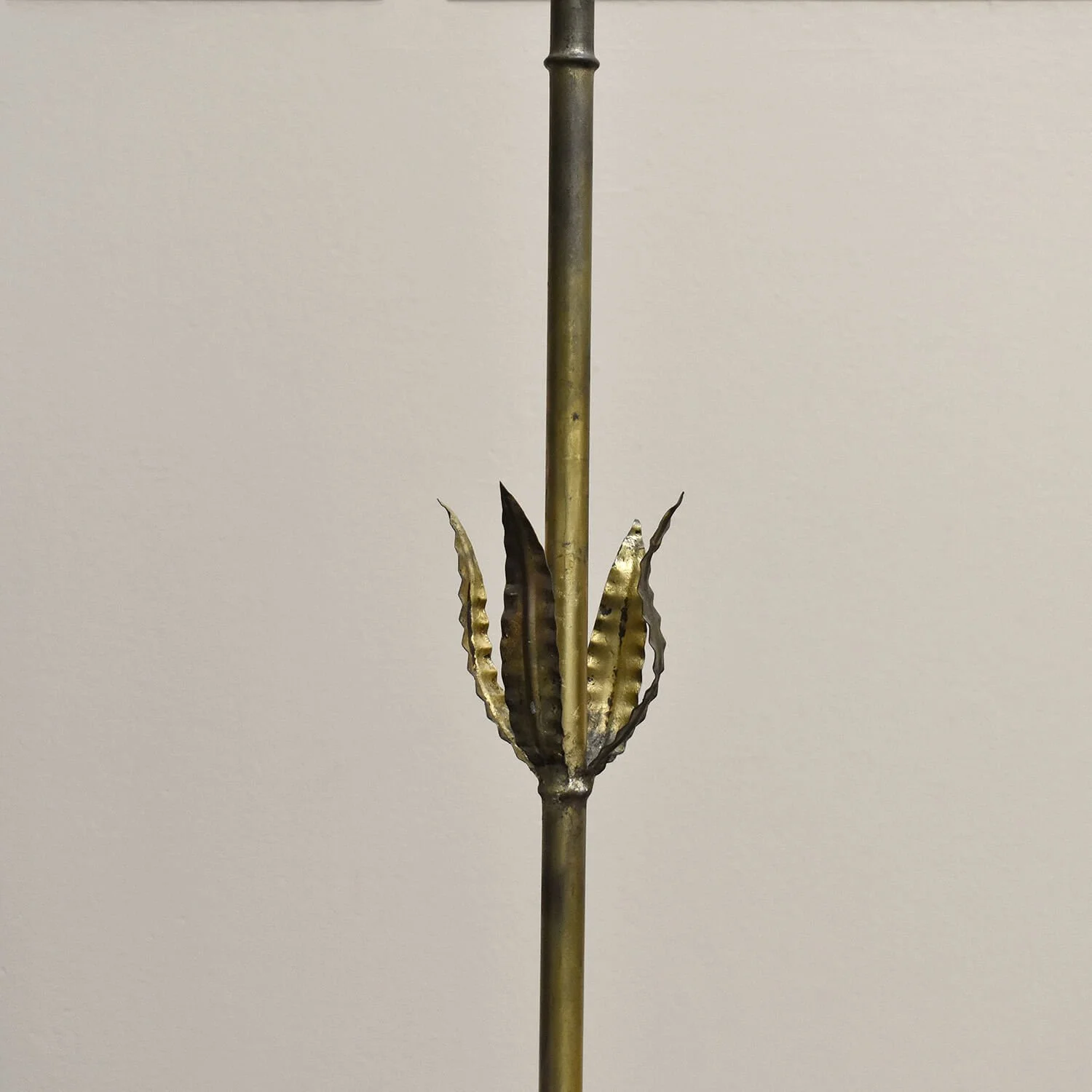 detail Spanish Gilt Iron Floor Lamp Mid Century hutt decor