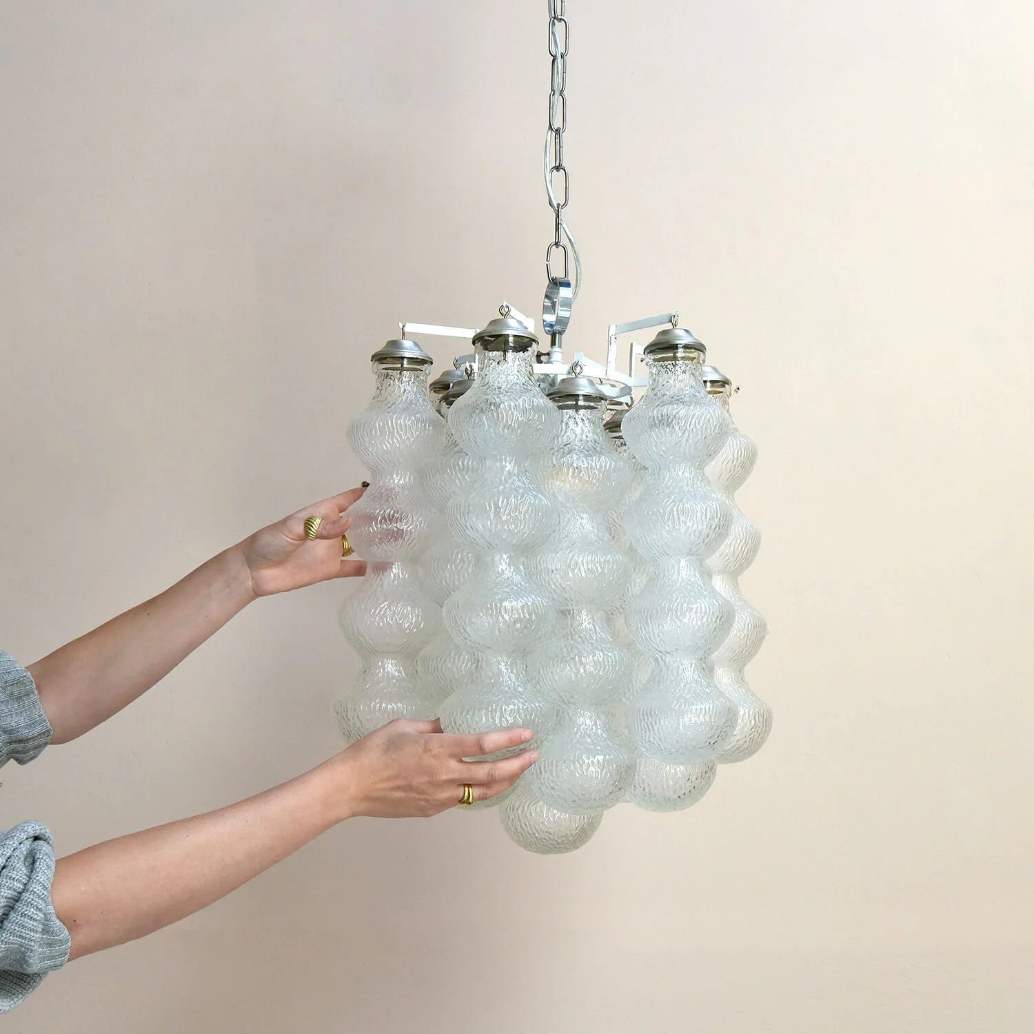mollie riach 20th Century Murano Bubble Chandelier by Napoleone Martinuzzi hutt decor