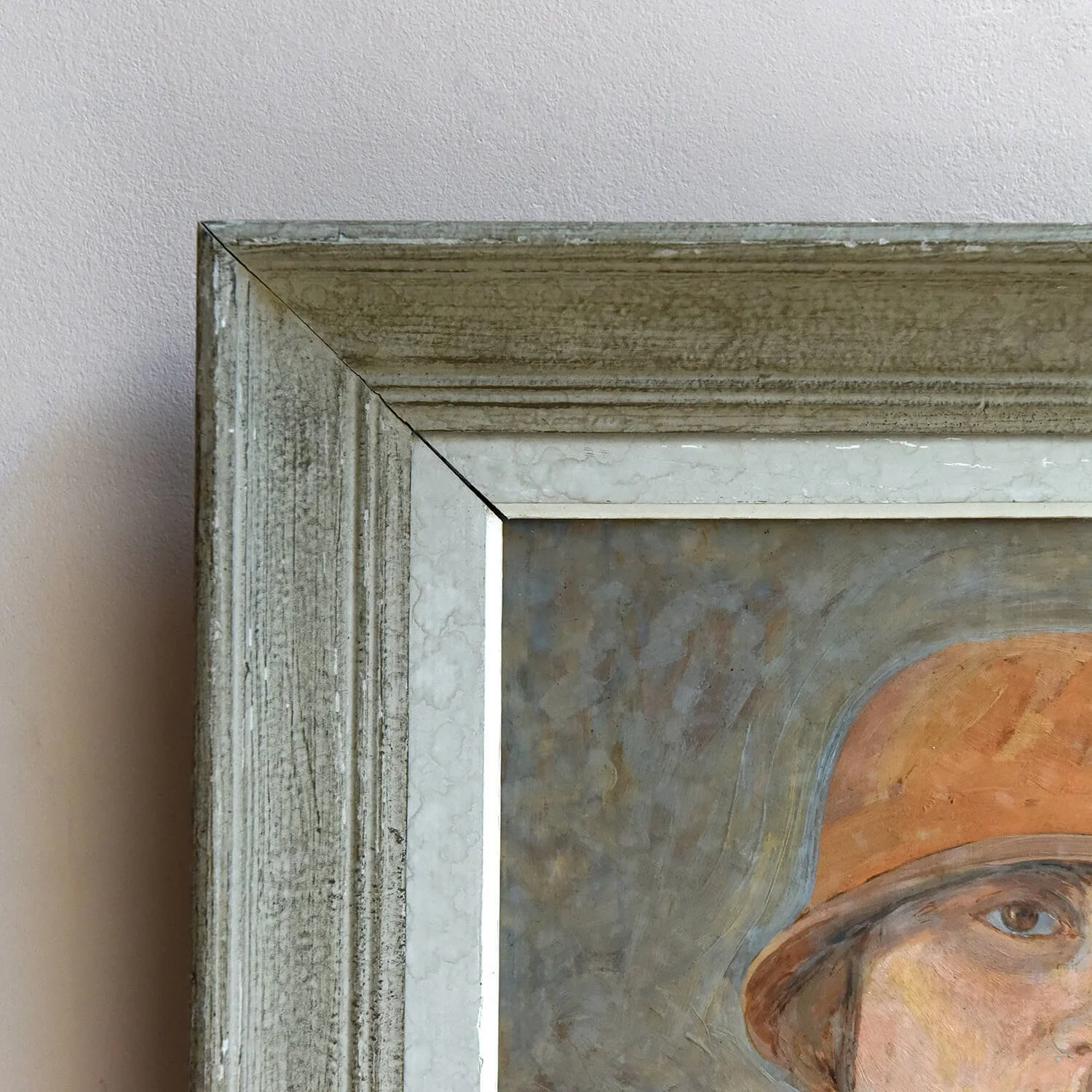 corner 20th Century French Portrait Oil Painting of Female Sitter hutt decor