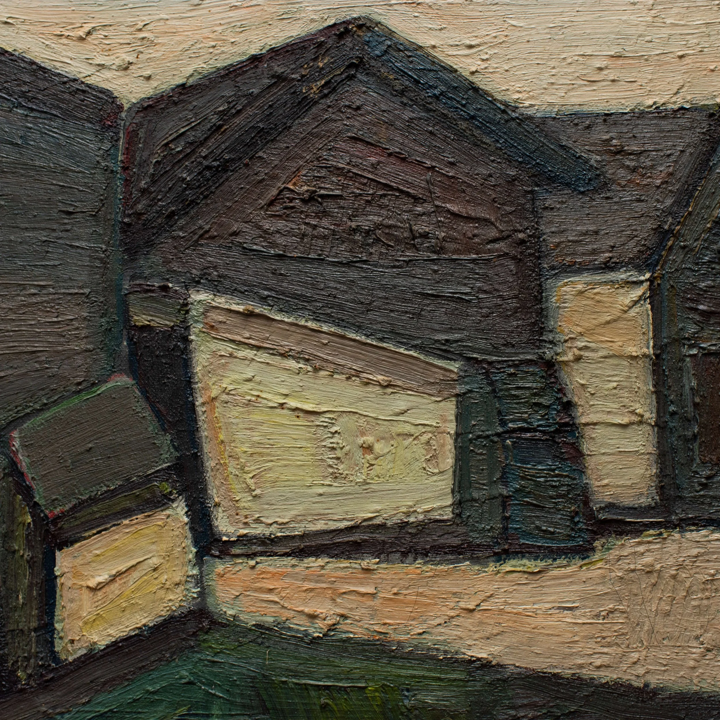 detail Modernist Swedish Oil Painting by Max Gregor Carlsson hutt decor