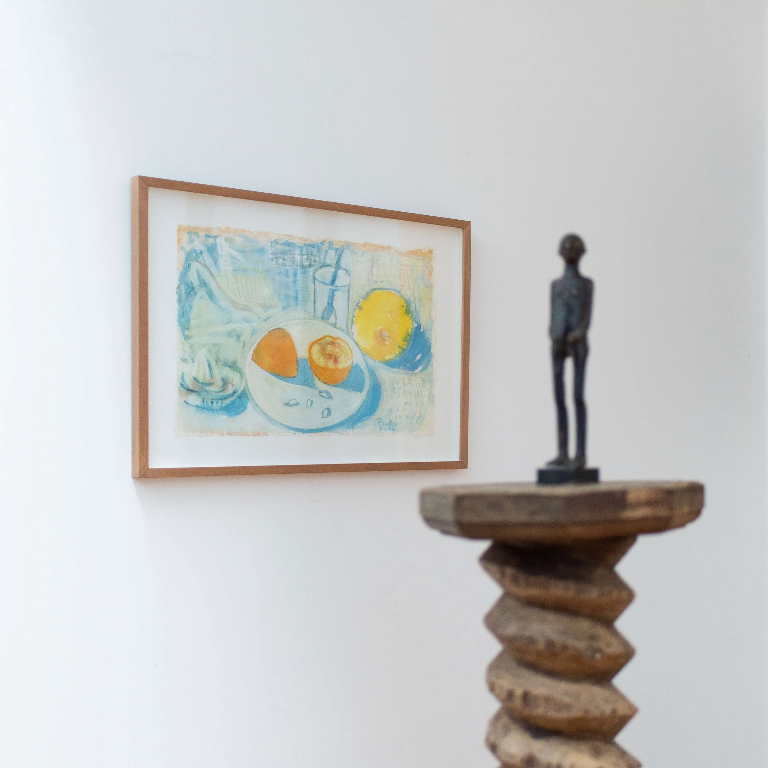 sculpture Still Life with Fruit 20th Century Painting hutt decor