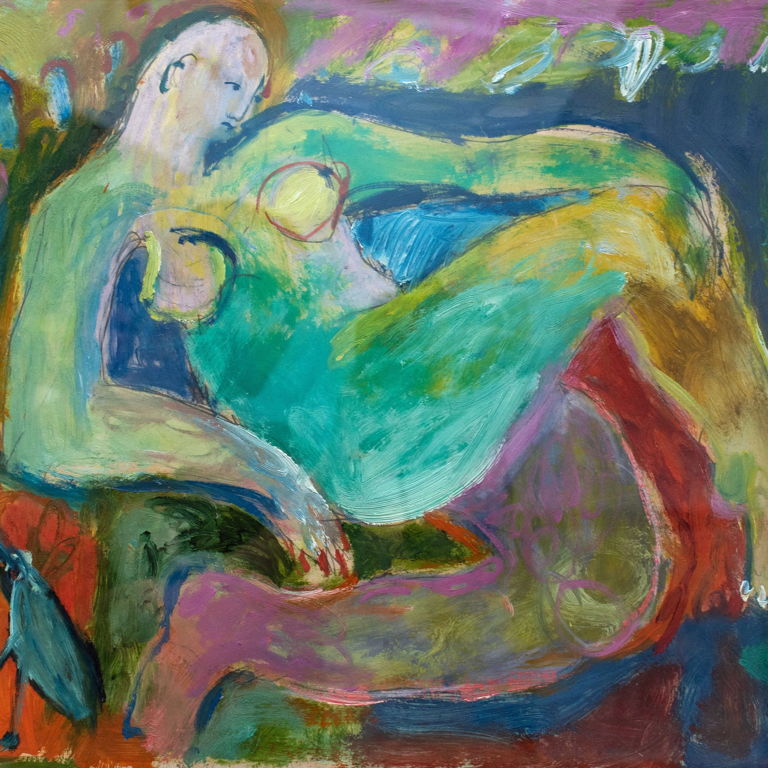 detail 20th Century Abstract Nude Painting hutt decor