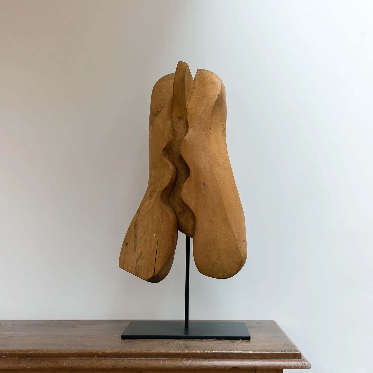 back 20th Century Carved Modern Art Wooden Sculpture