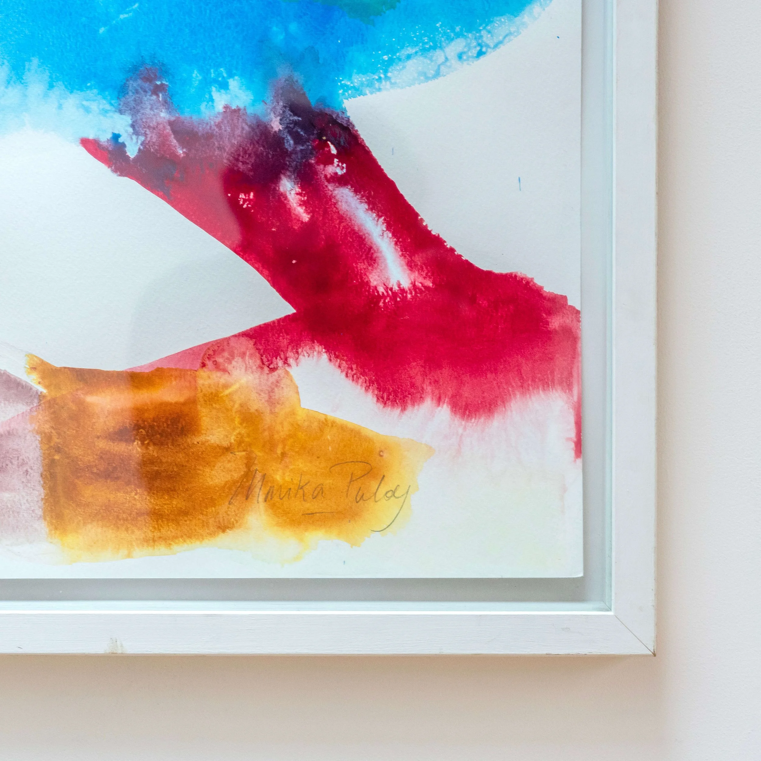 signature Colourful Abstract Painting by Monika Puloy hutt decor