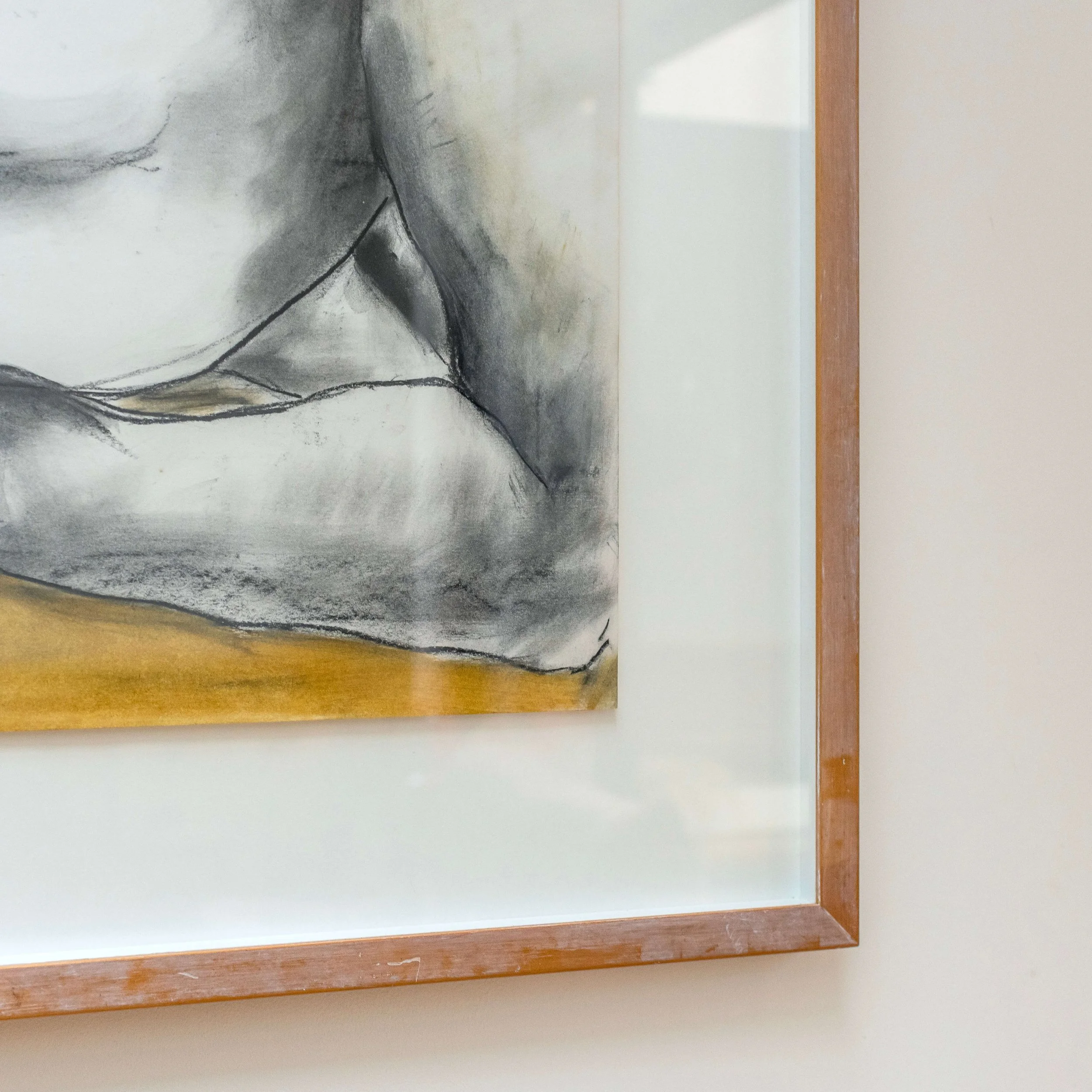 frame Reclining Nude Figure by Cornish Artist Judy Symons