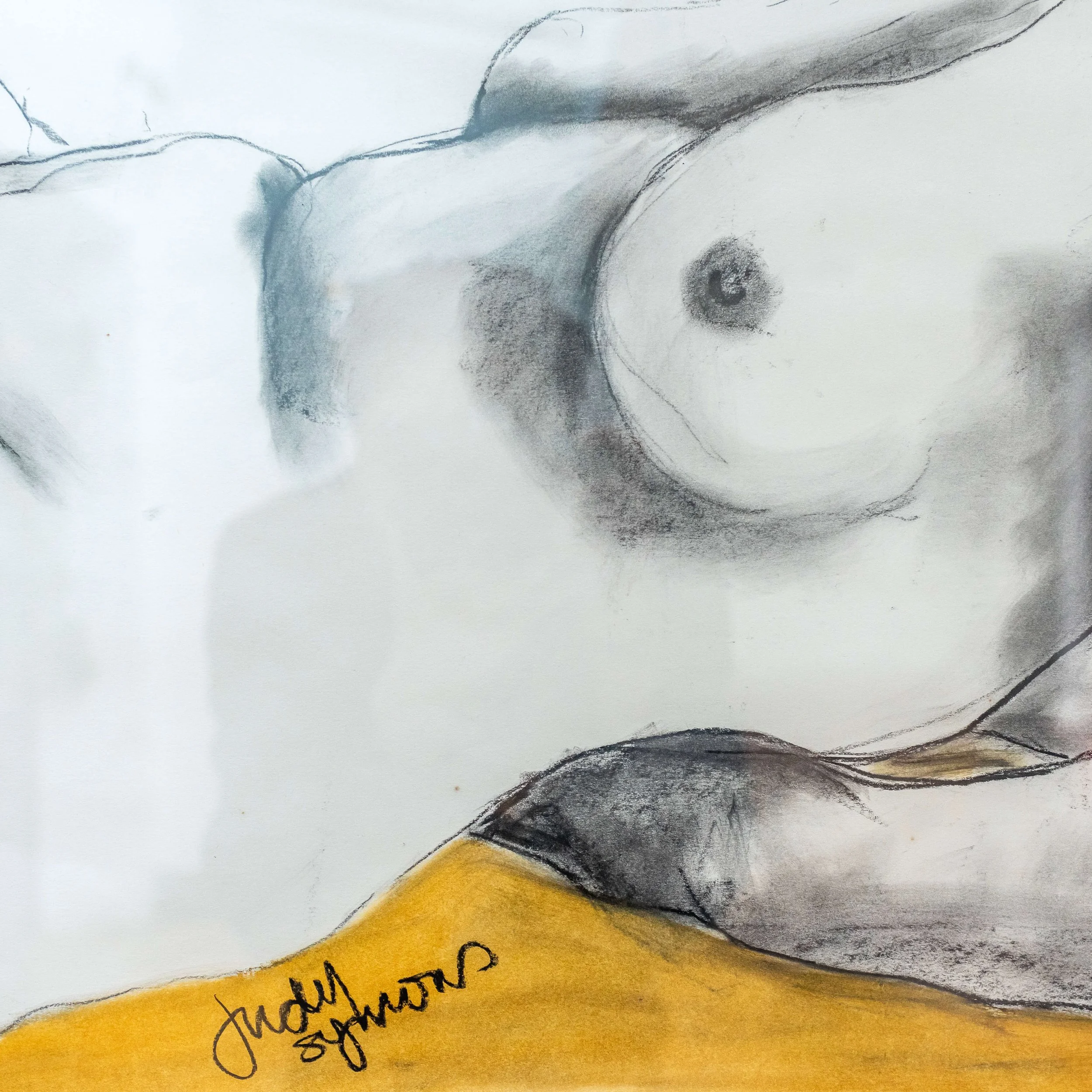 detail Reclining Nude Figure by Cornish Artist Judy Symons