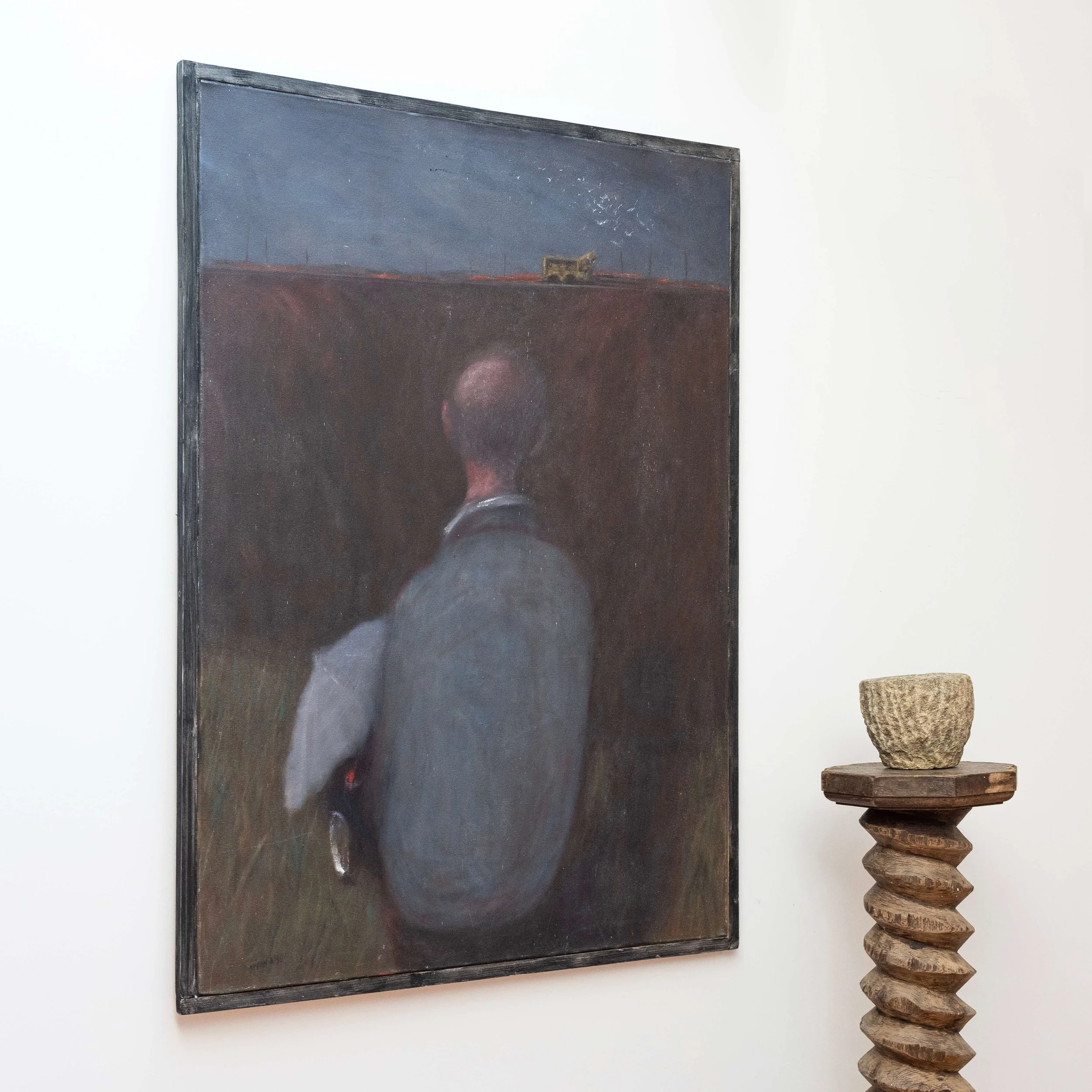 side 20th Century Oil Painting 'Grandfather' by Julian Dyson hutt decor