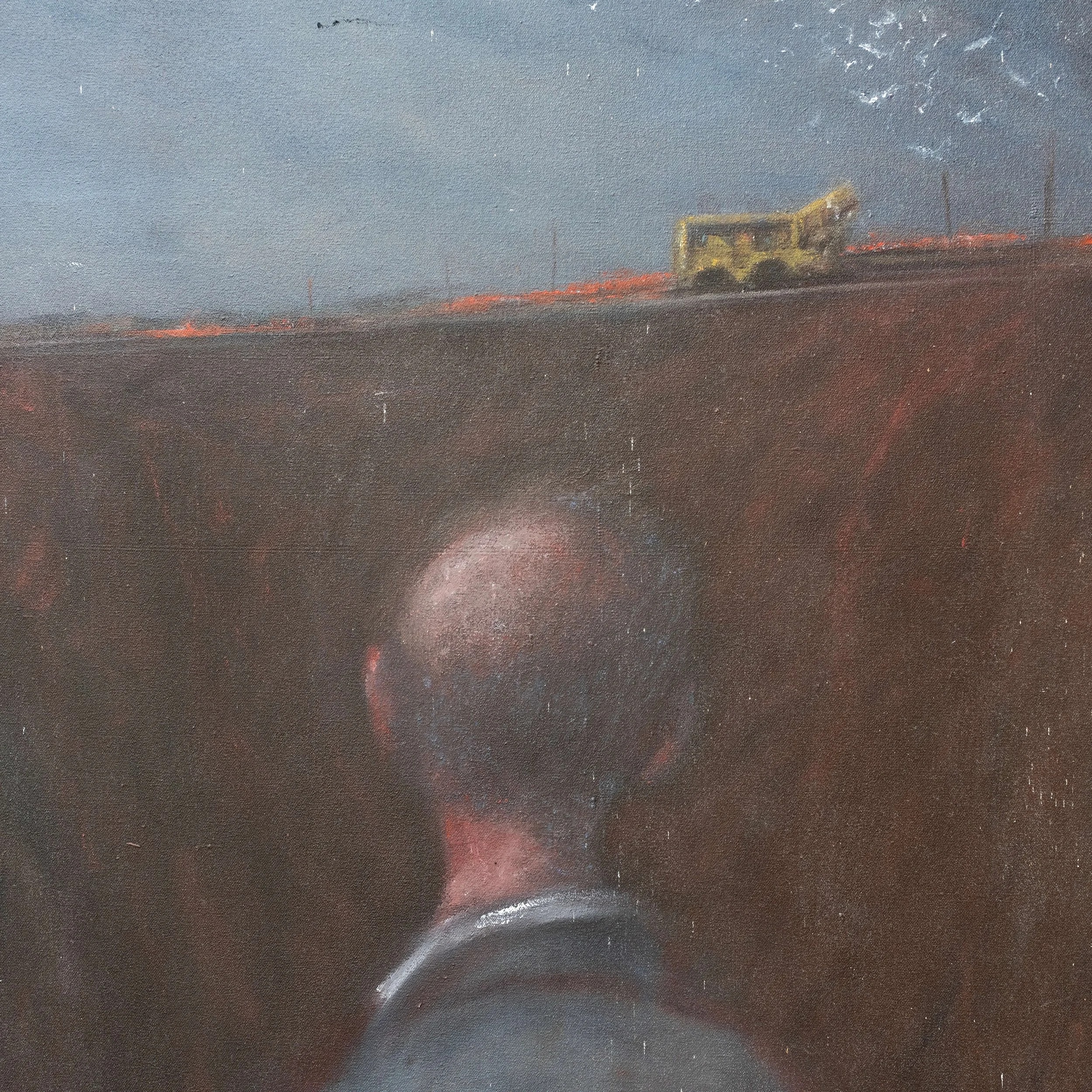 detail 20th Century Oil Painting 'Grandfather' by Julian Dyson hutt decor
