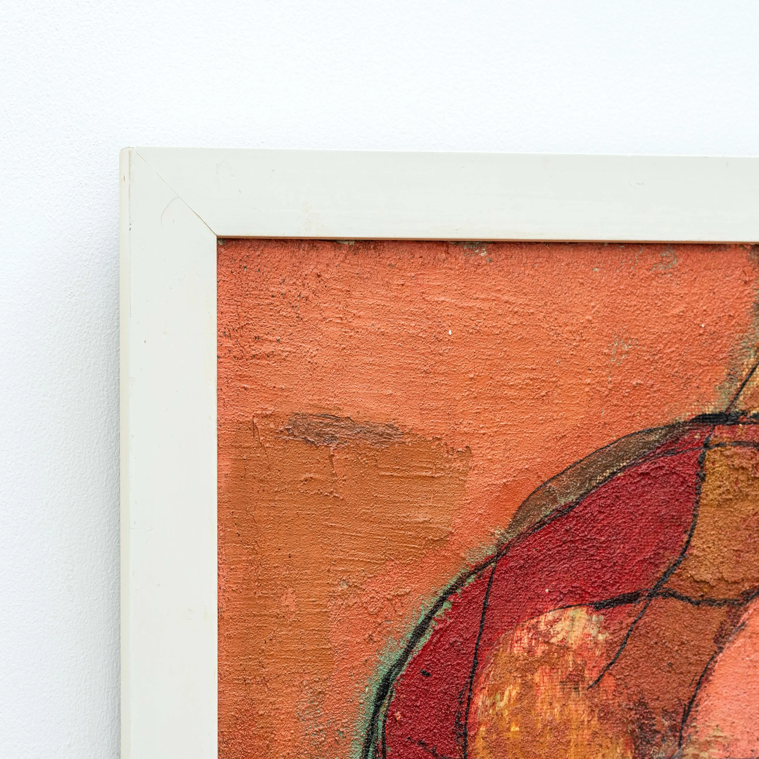 corner Modernist 20th Century Painting of Abstract Figures hutt decor