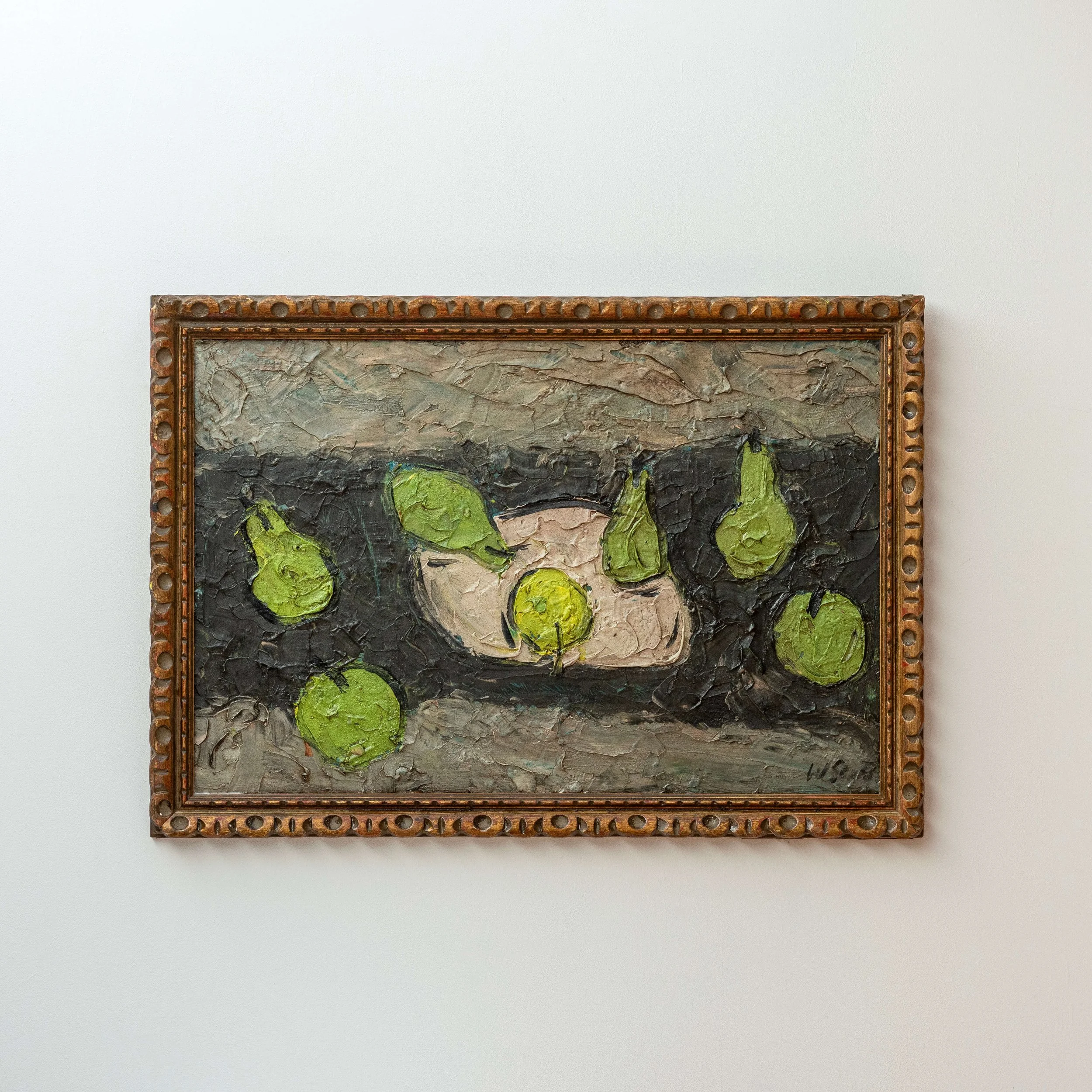 20th Century Still Life With Fruit Oil Painting hutt decor