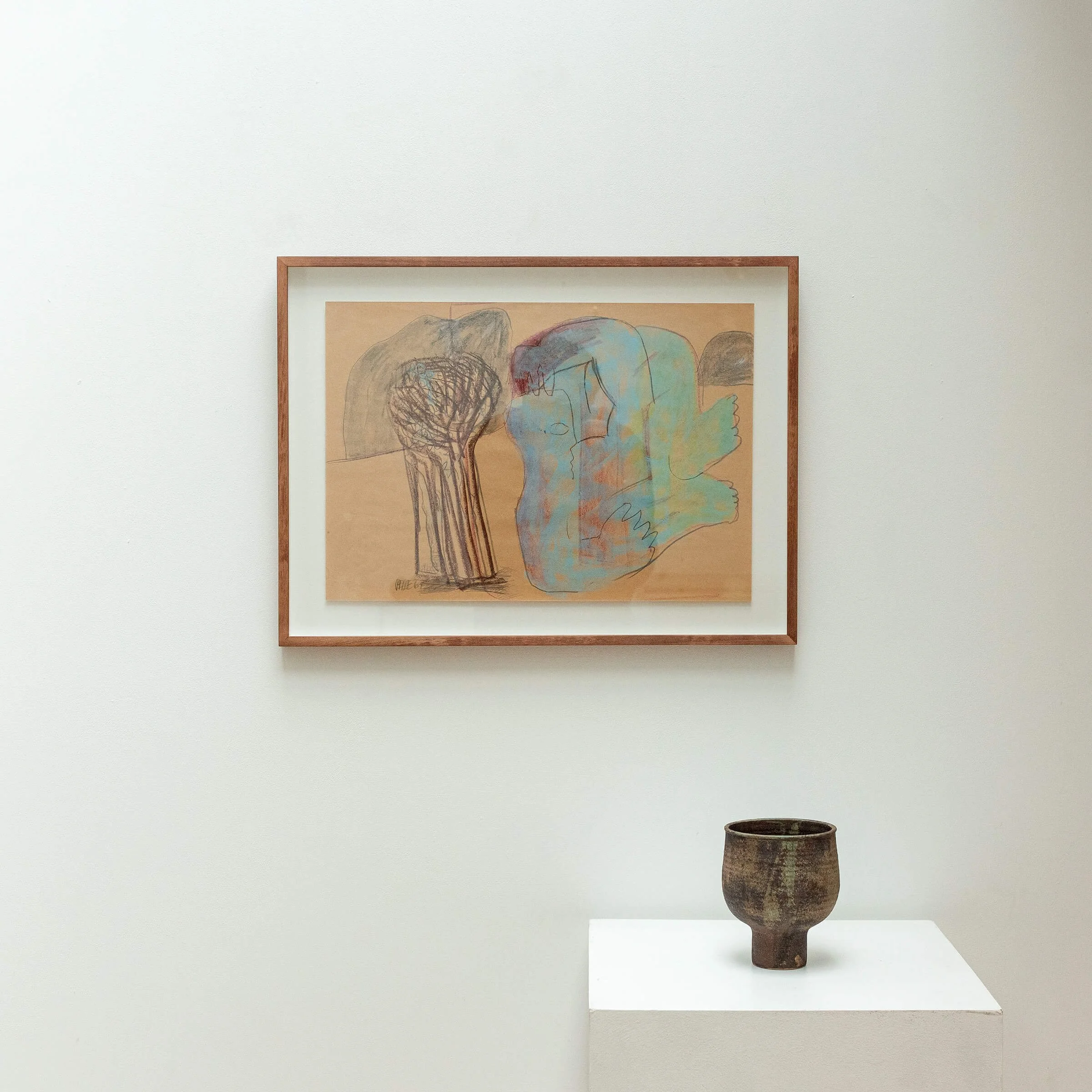 20th Century Figure & Tree Abstract by Paul Bader (1928-2019)