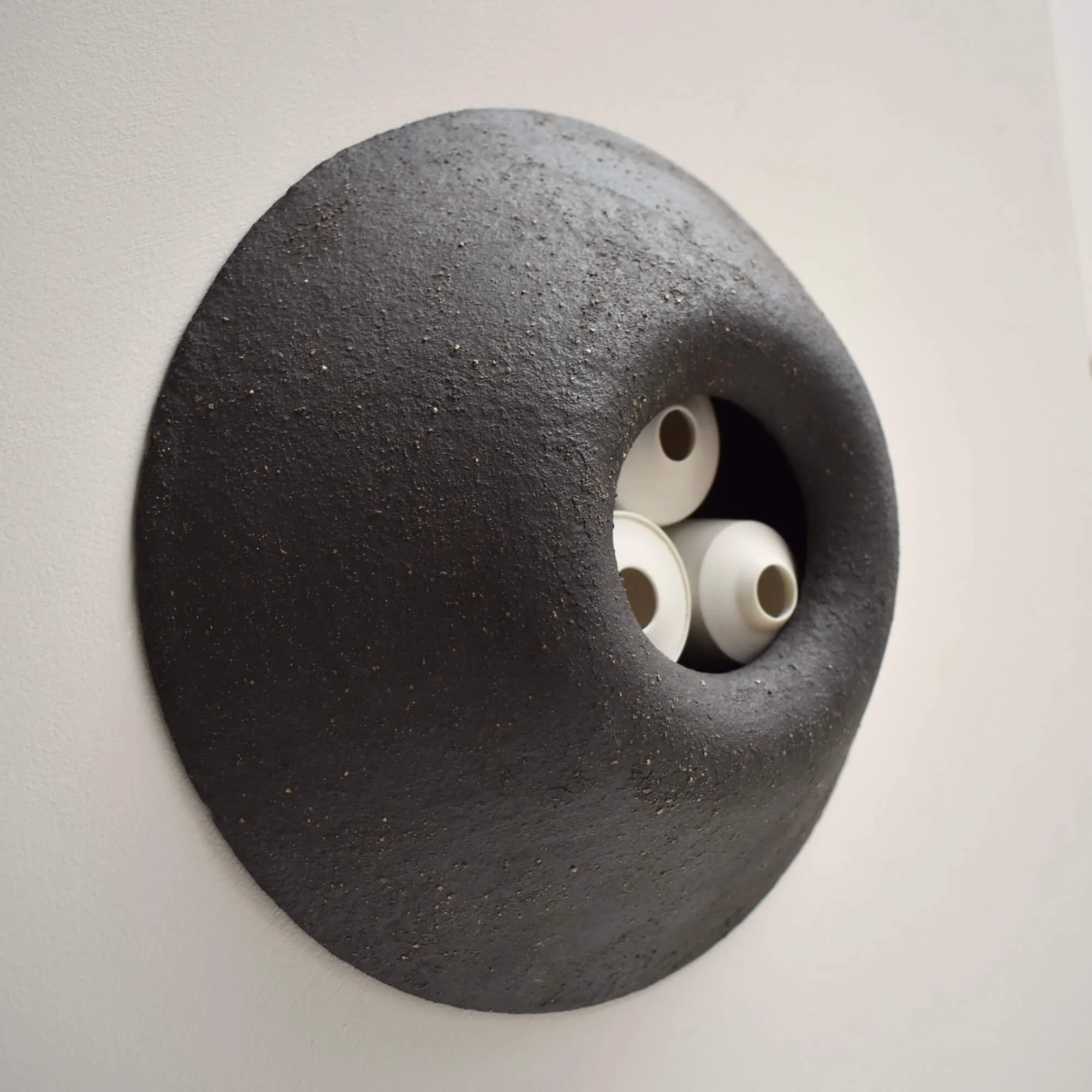 Black Stoneware Ceramic Sculpture Alison Rees (1970) British