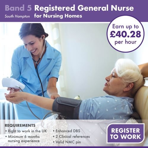 Band 5 Registered General Nurse for Nursing Homes | South Hampton 