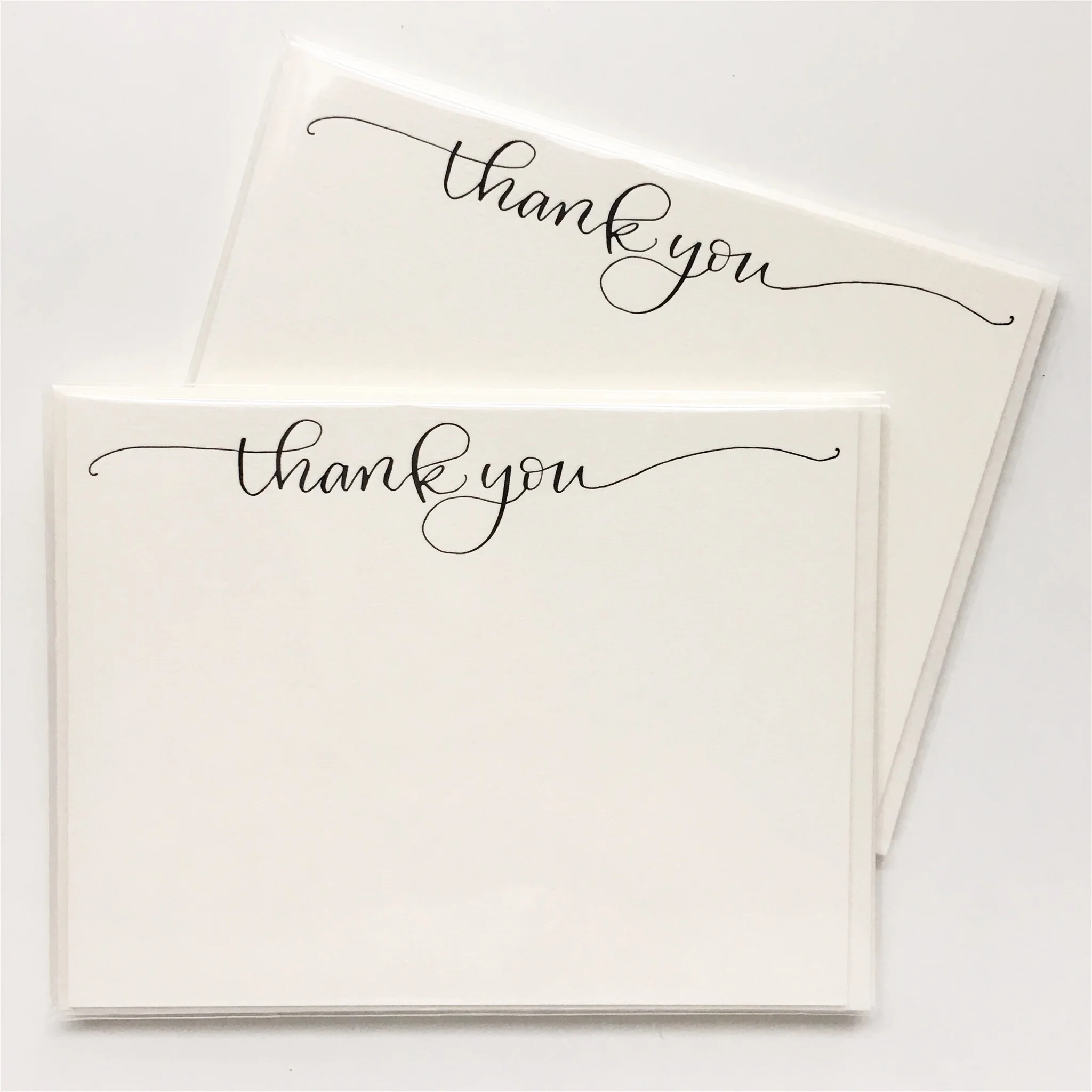 Letterpress Calligraphy Thank You Card Set — Earnest Bee Calligraphy