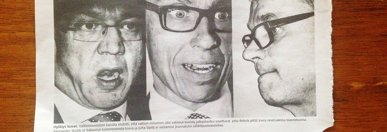 Suomalaiset poliitikot Café Lehmitzissä? Muun muassa näitä Sakari Piipon kuvia ei olisi saanut näyttää julkisesti. Revinnäinen Journalisti-lehden numerosta 14/2016.