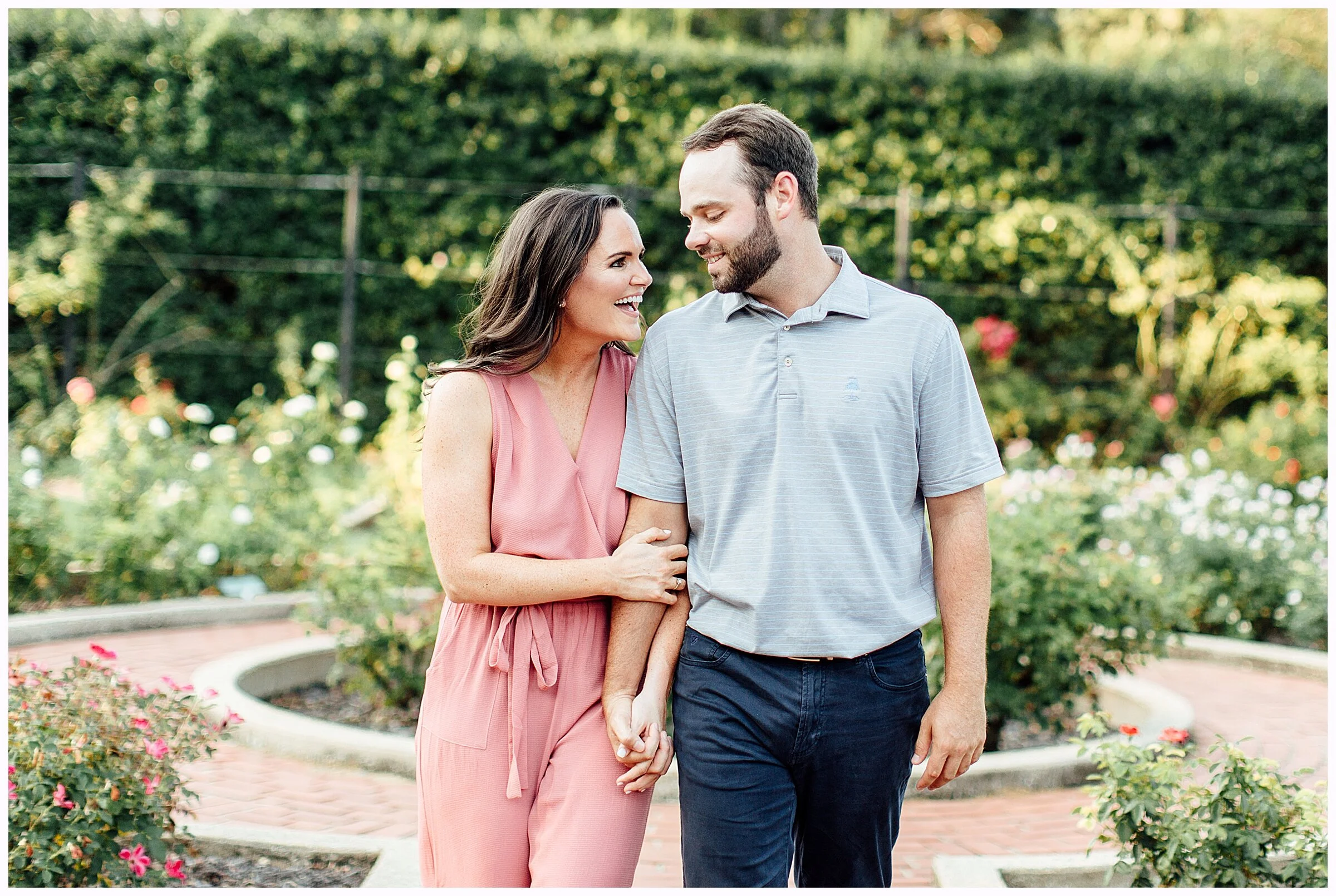 Jake and Ashley's Garden &amp; Golf Engagement Session | Birmingham Botanical Gardens | Vestavia Country Club