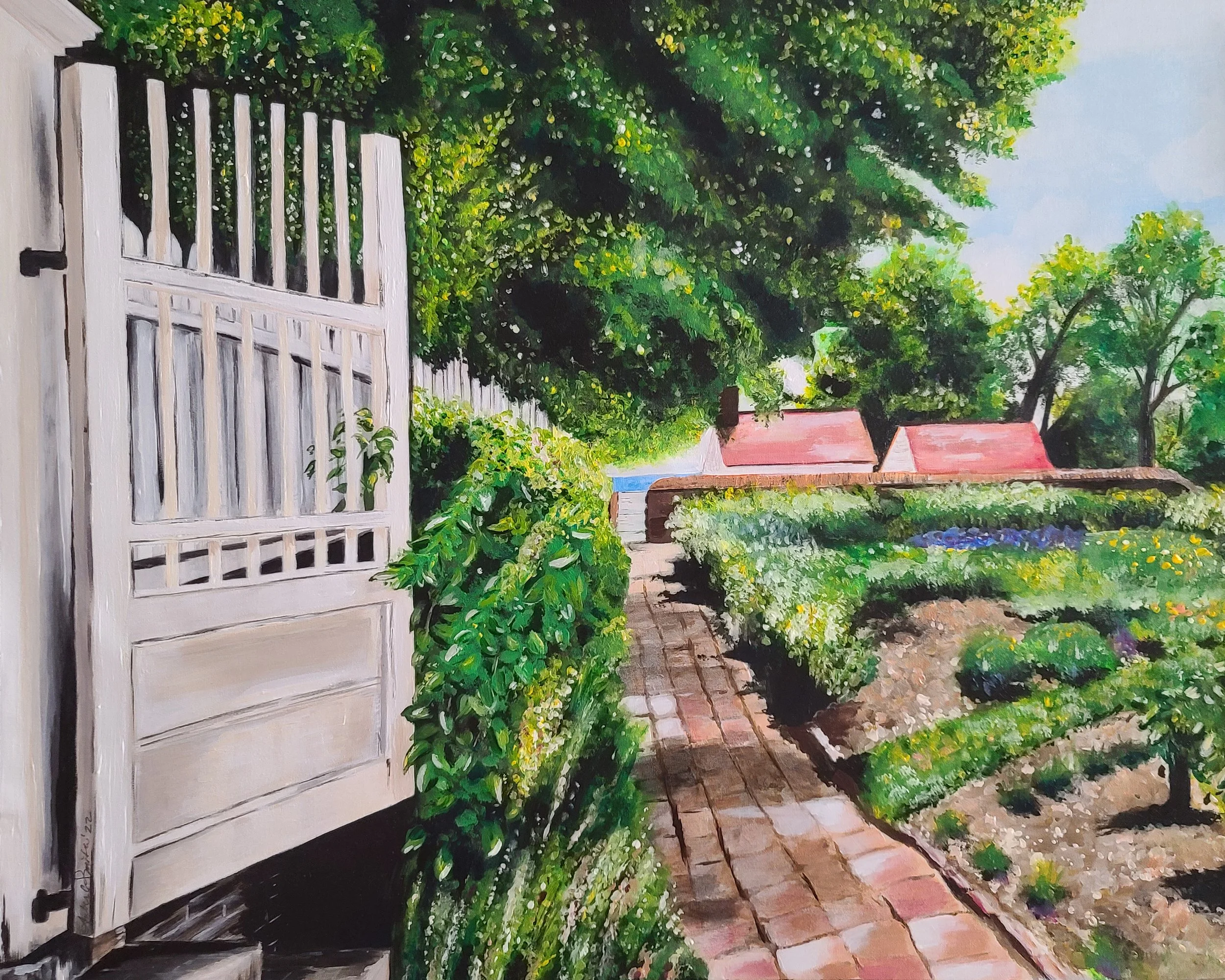 In The Garden at Mount Vernon #2  • acrylic on canvas
©2022 Amber C. Smith ALL RIGHTS RESERVED