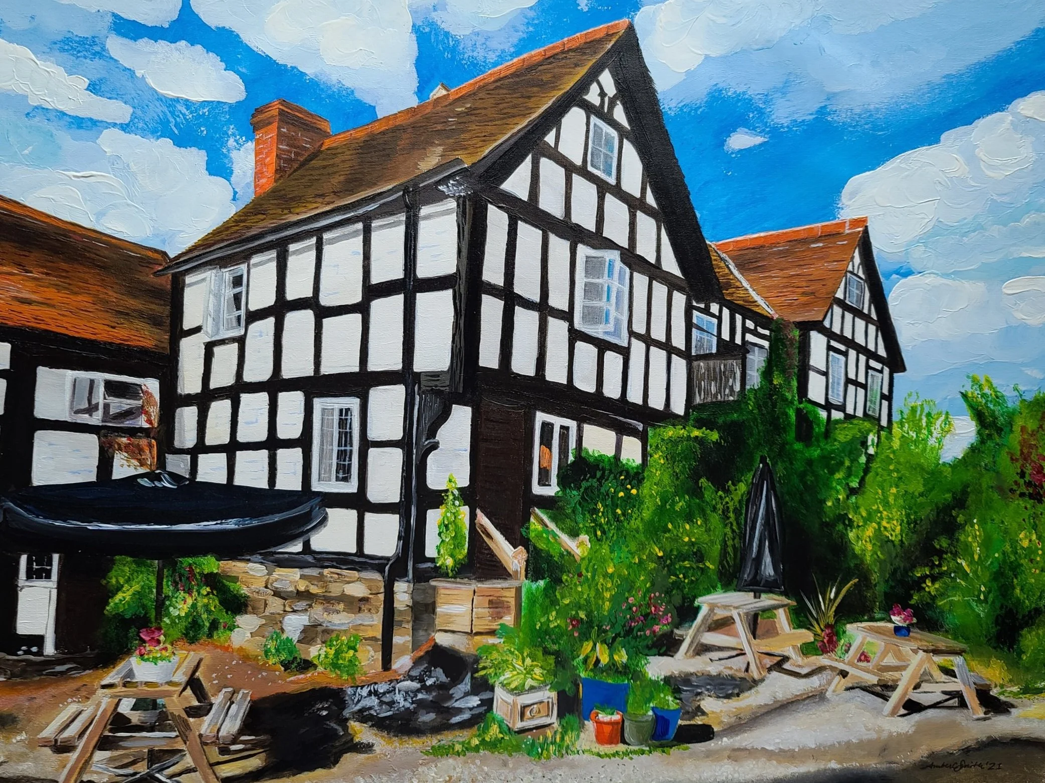 The New Inn of Pembridge #1  •  acrylic on canvas
©2021 Amber C. Smith ALL RIGHTS RESERVED