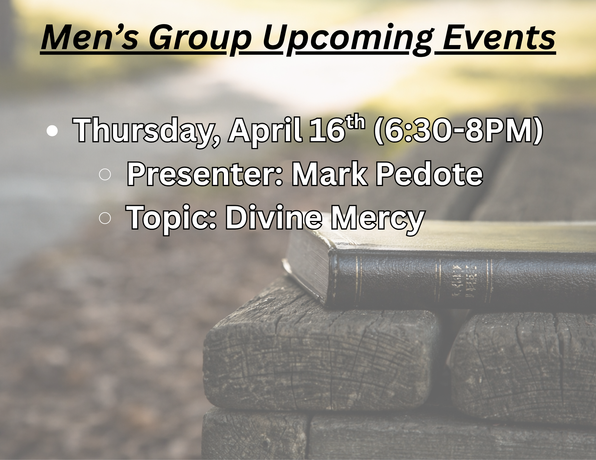 Men's Group Meetings
