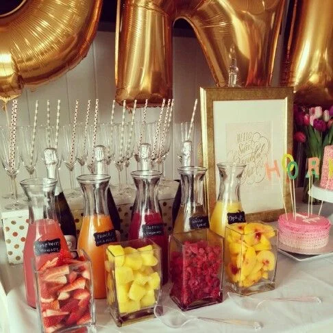 The "make your own" bar will be a big trend in 2017. Start off the New Year with a champagne bar with all the ingriedents to make it truly unique. 