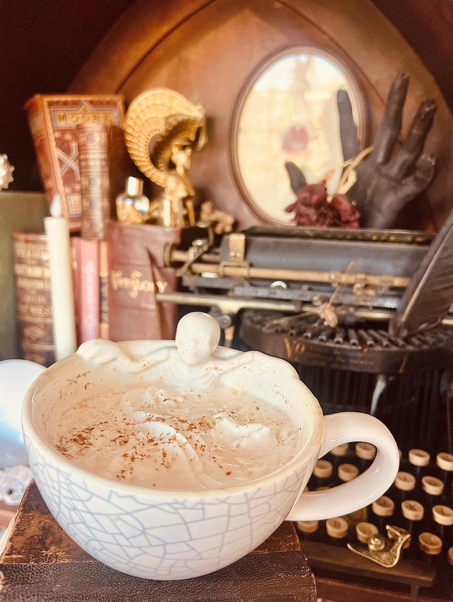 Skele-Spa? 💀☕️ mug from @target #coffee #library #coffeeoftheday #coffeeandbooks #targethalloween #halloween #spookyseason