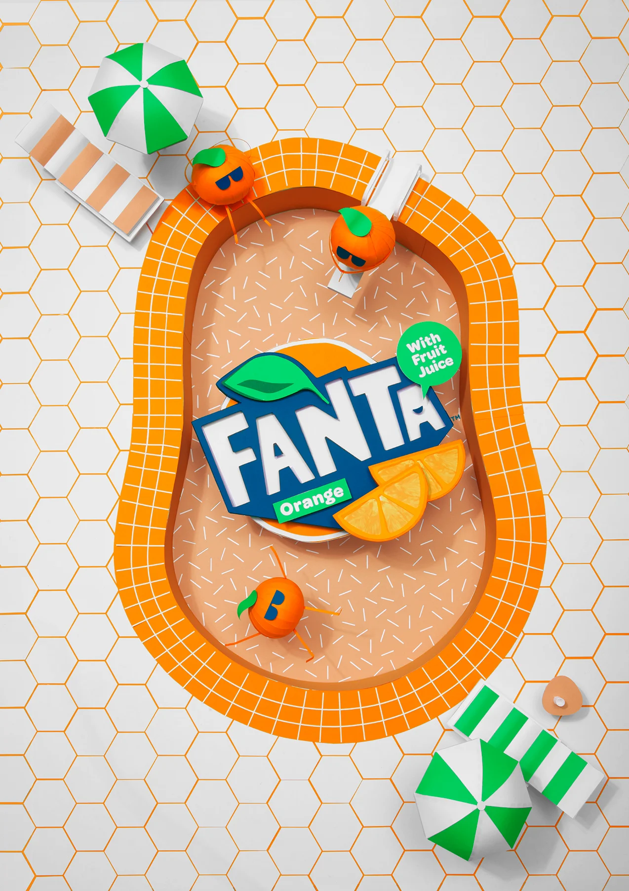  As part of their relaunch Fanta invited me to create a world based on their new bolder, fruitier and more vibrant Fanta logo. Photography by&nbsp; Jasper Fry .&nbsp; 