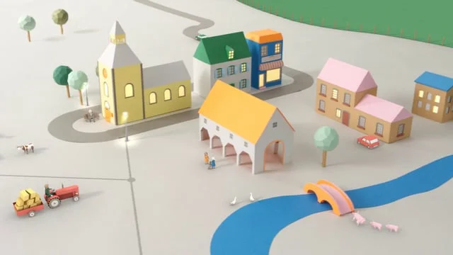  Paper buildings and landscapes designed and made for RTE's 2014 television campaign directed by Sylvain Dumais. RTE, is the electricity transmission system operator of France. It is responsible for the operation, maintenance and development of the F