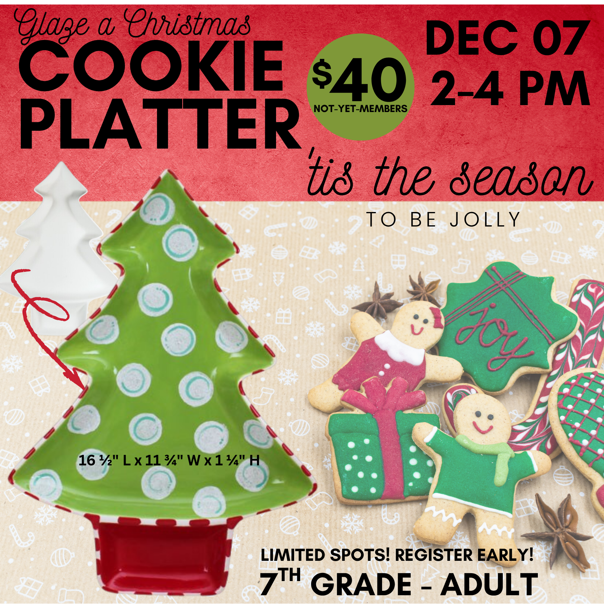 Christmas Tree Platter Class