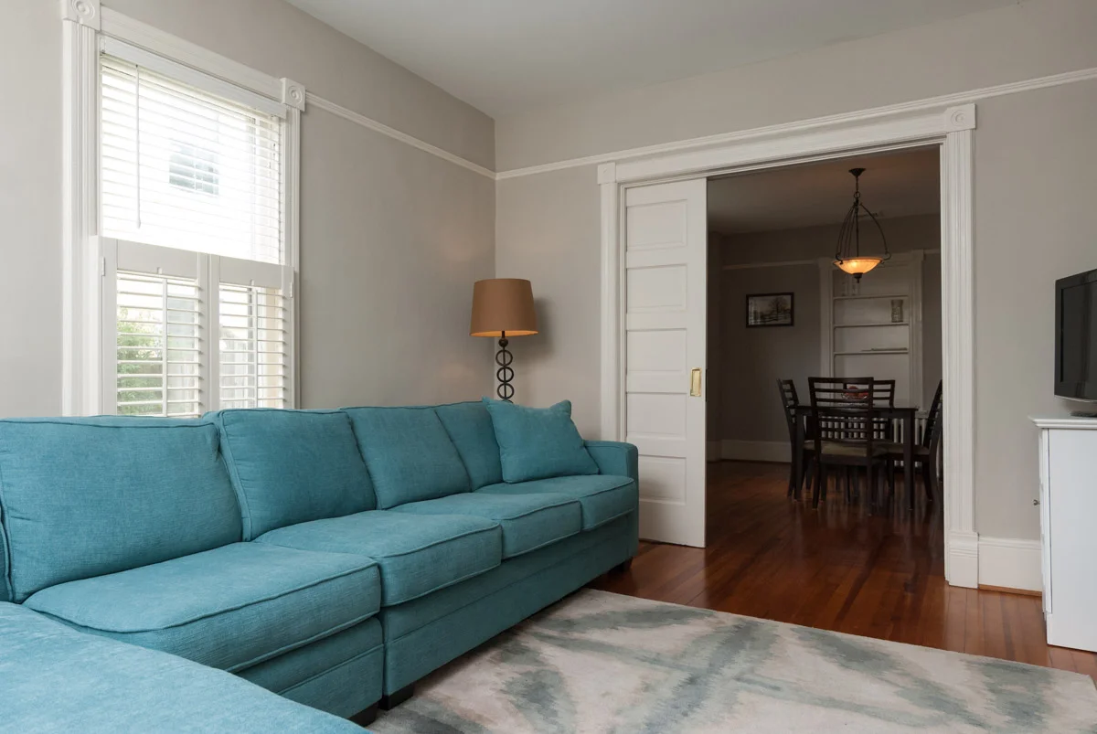 An unlit adjoining room can quickly give a real estate photo that spooky vibe.
