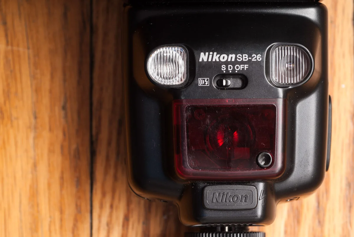 One of my trusty old Nikon SB-26 speedlights.