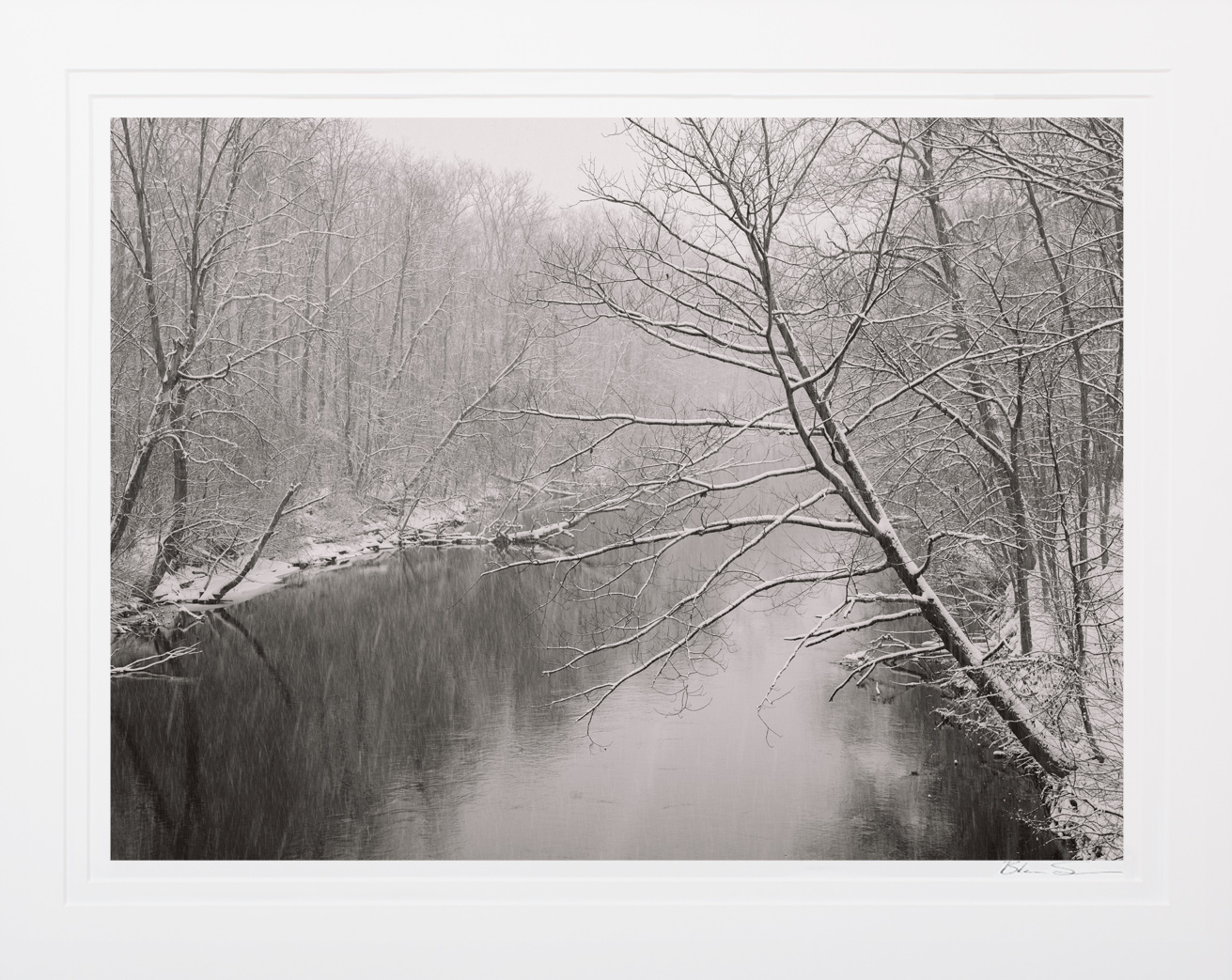 River in Winter - Matted