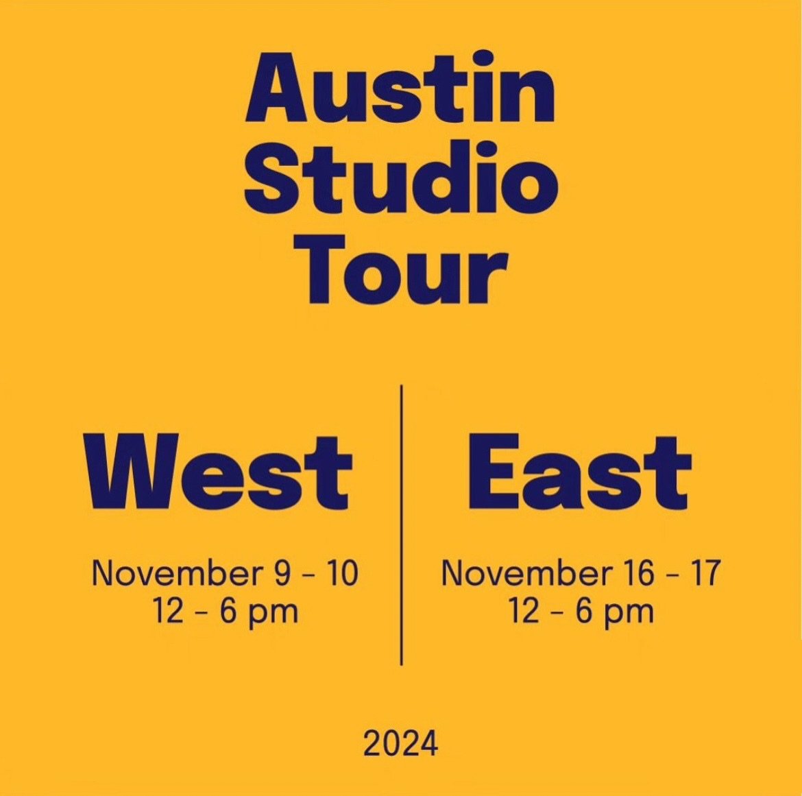 Austin Studio Tour is almost here! Explore Springdale General in East Austin to browse dozens of incredible artists, then head over to @canopyaustin for more studios a few blocks away on Springdale Rd. Support local arts and join us for weekend two! 