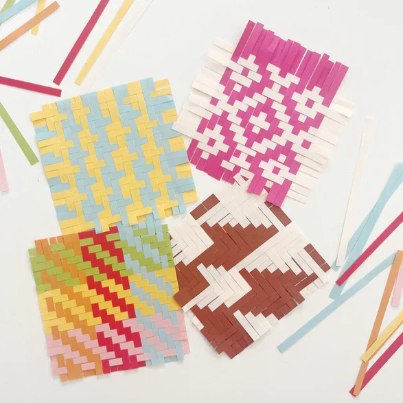 Handmade Colorful Paper Weaving Workshop Ticket (In-Studio at Paper + Craft Pantry)