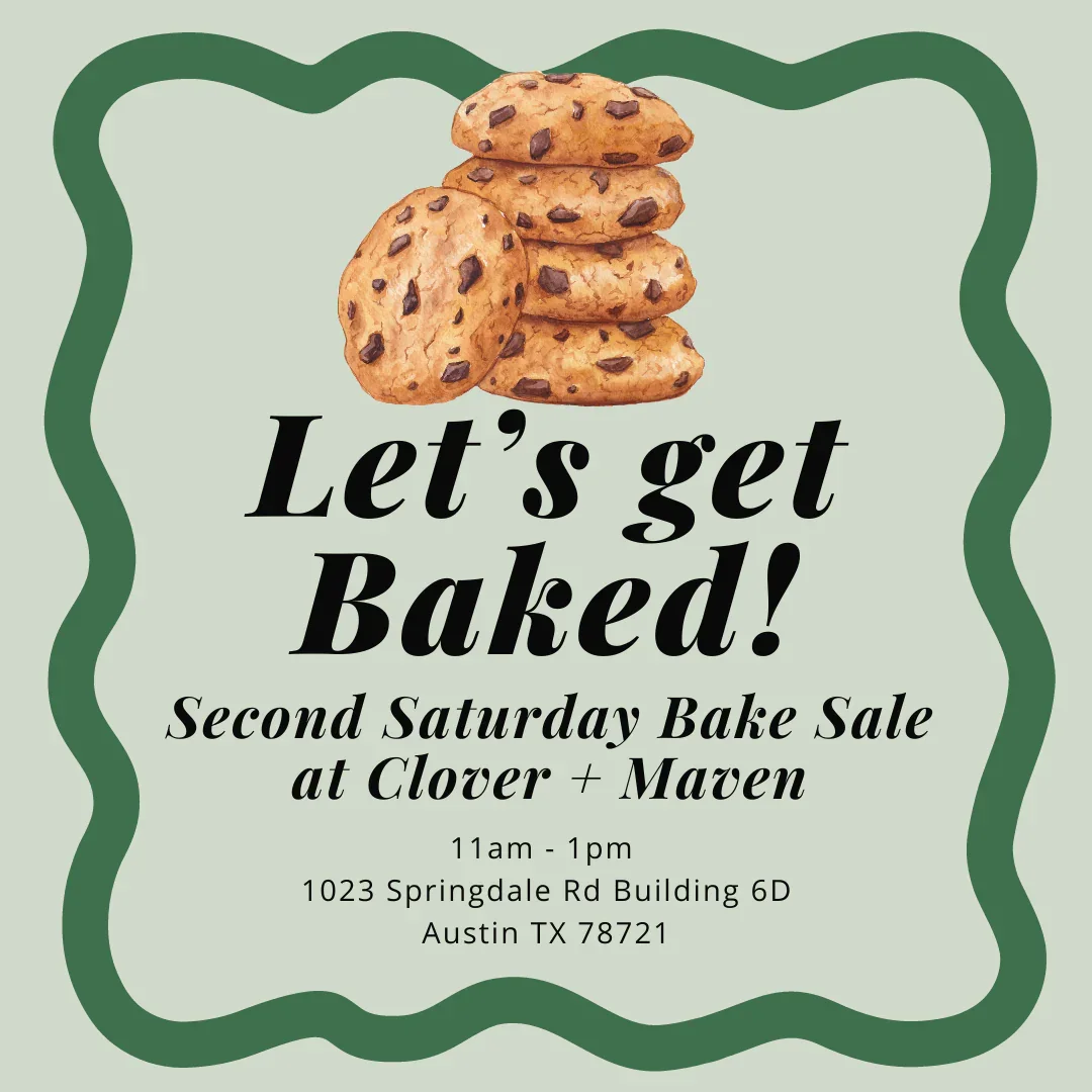 Let's Get Baked - Local Bake Sale at Clover &amp; Maven