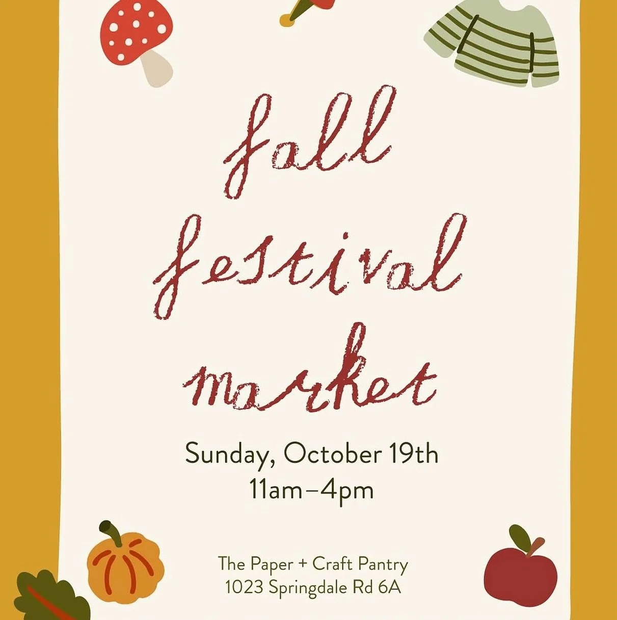 🛍✨ Mark your calendars for Paper + Craft Pantry&rsquo;s Fall Market! 🍂 Shop small, shop local, and kick off your holiday season with Austin&rsquo;s favorite makers and creatives. 

While you&rsquo;re here, explore everything Springdale General has 