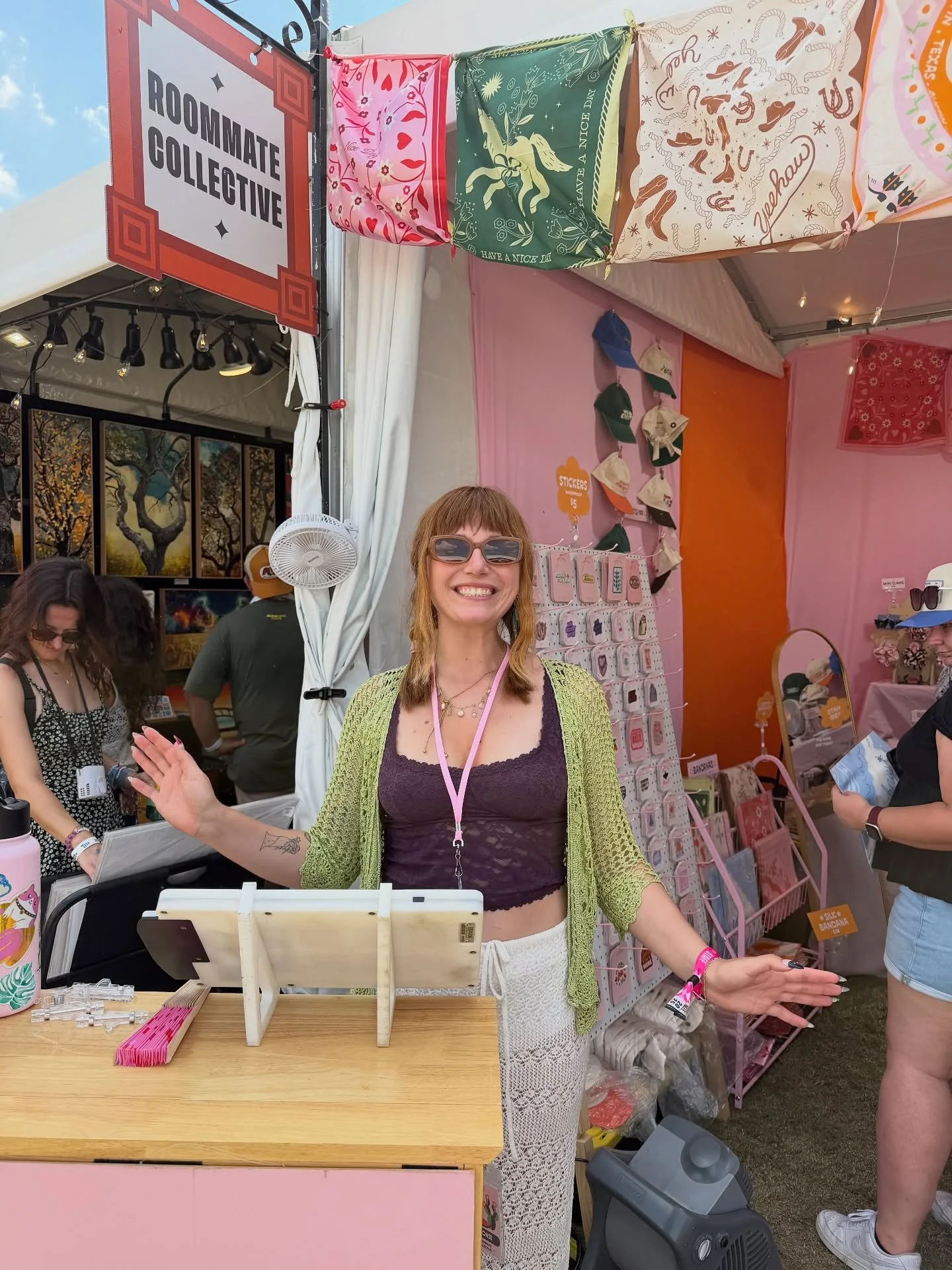 Visit @roommatecollectiveatx and @cloverandmaven for Weekend Two of @aclfestival at the ACL market 🛍️ 

✨Support local business and commemorate your festival experience with local art! 🖼️ #aclfest #springdalegeneral #roommatecollective #cloverandma