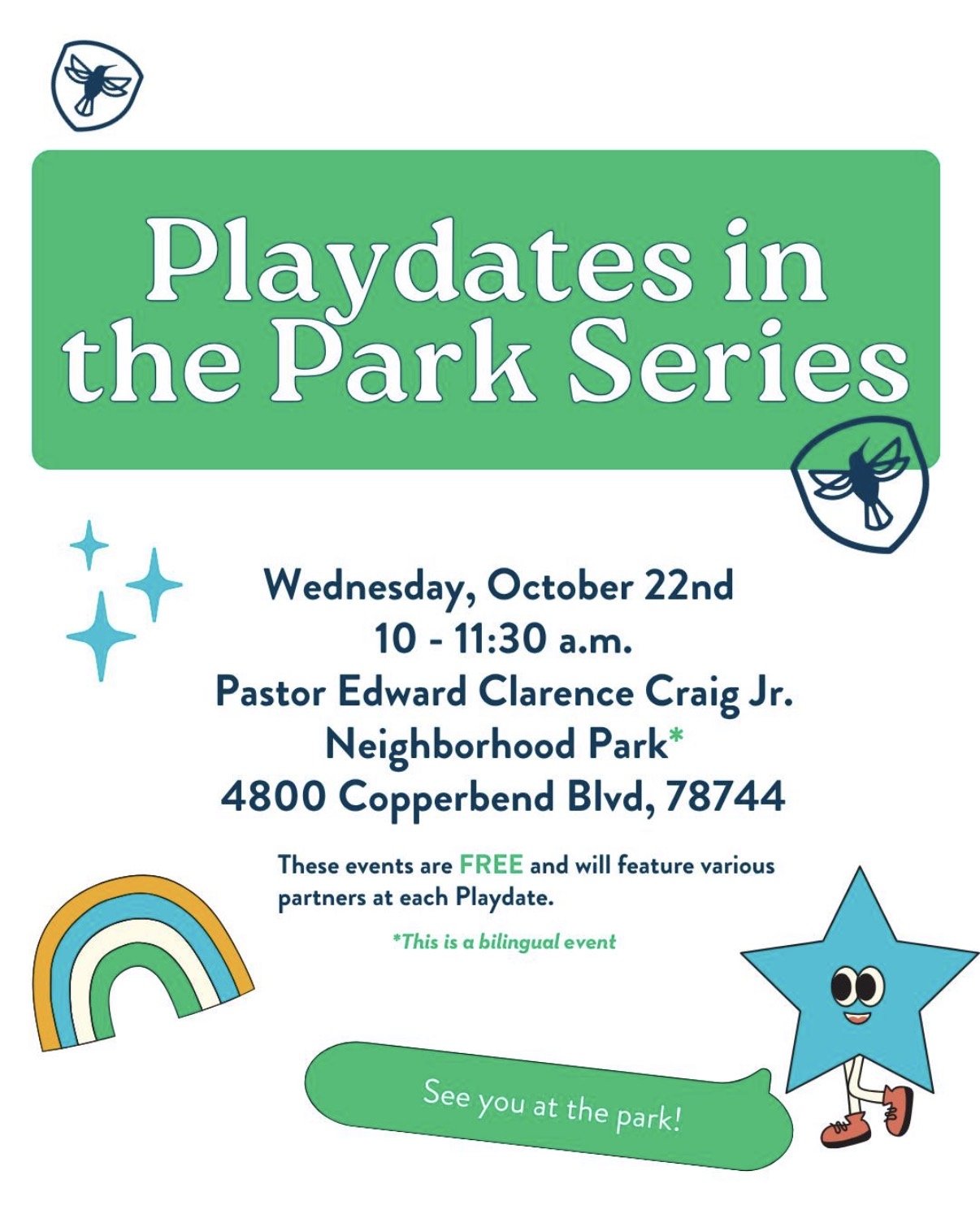 Playdates in the Park Series from Austin Parks Foundation