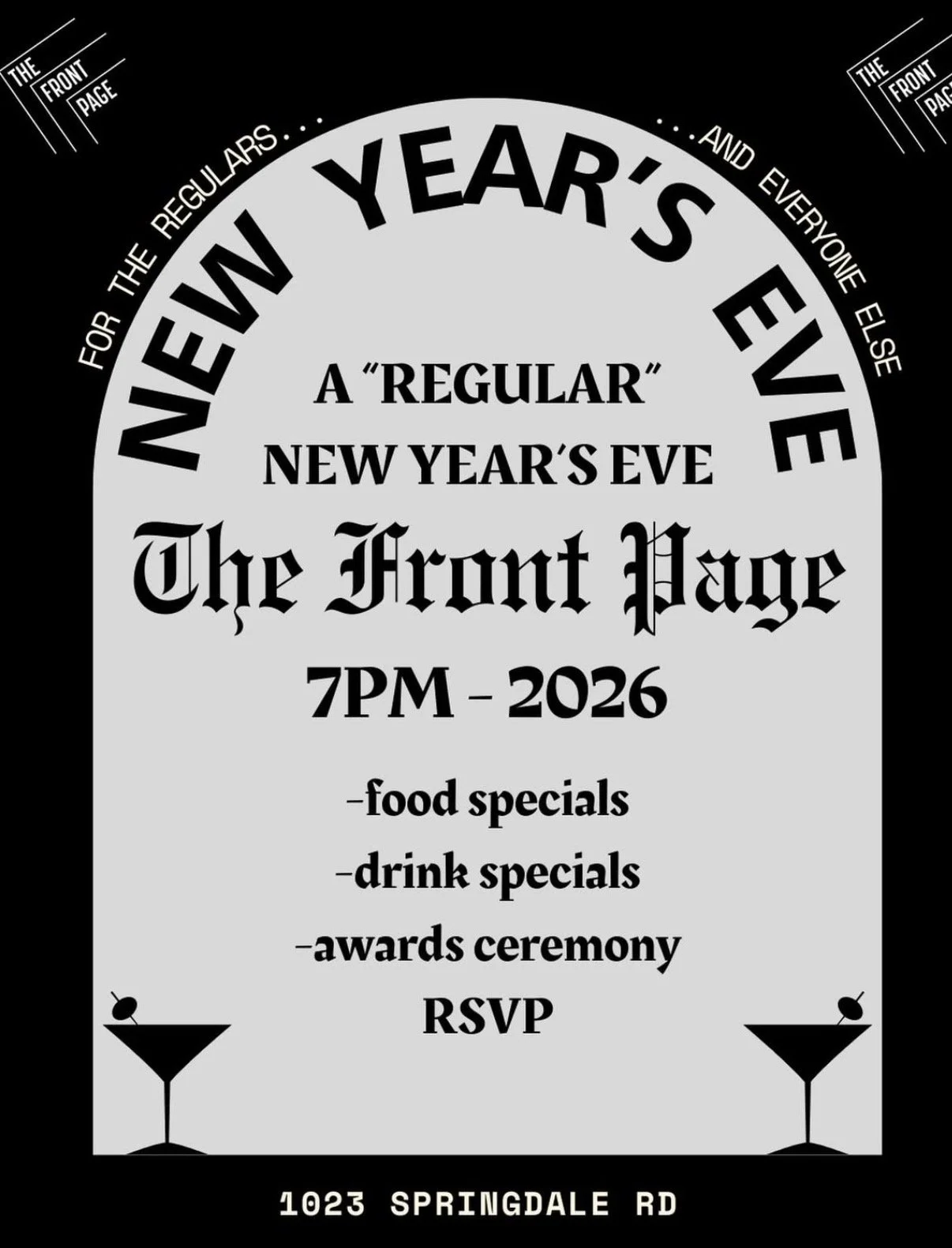 New Year's Eve at The Front Page
