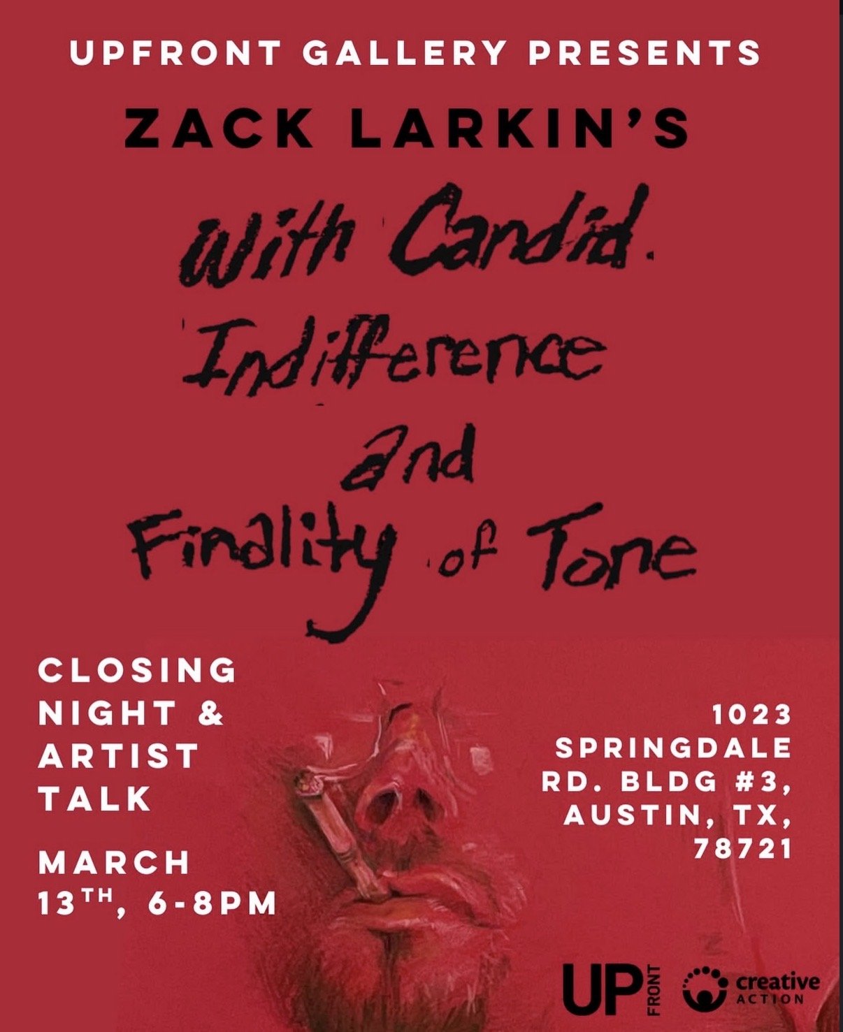 Zack Larkin's With Candid Indifference at UpFront Gallery