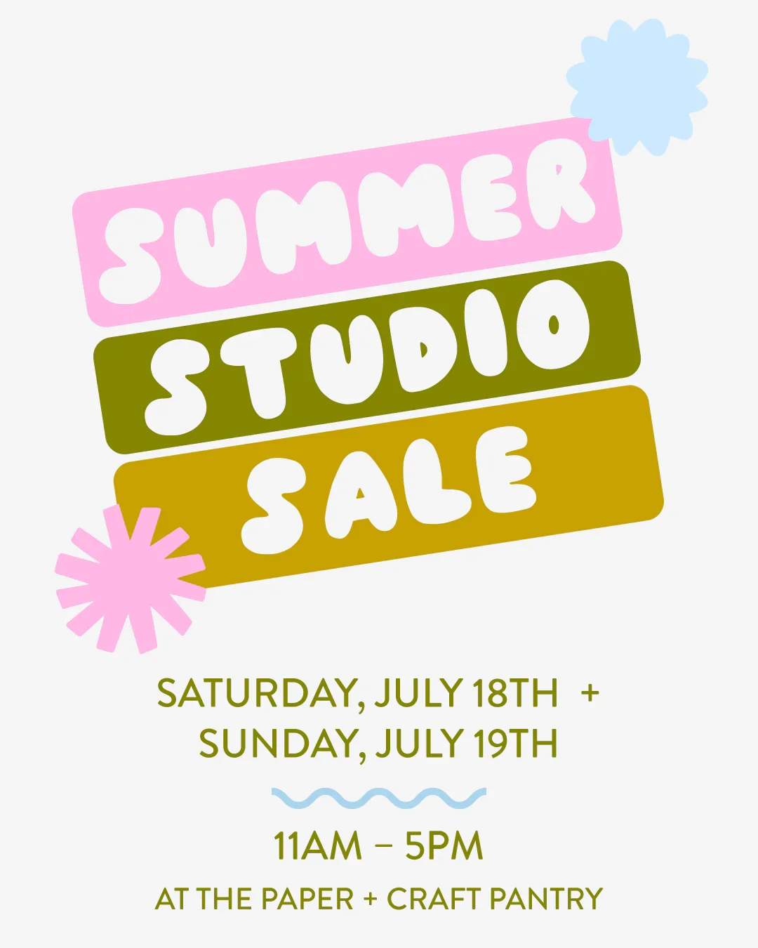 Summer Studio Sale at Paper + Craft Pantry