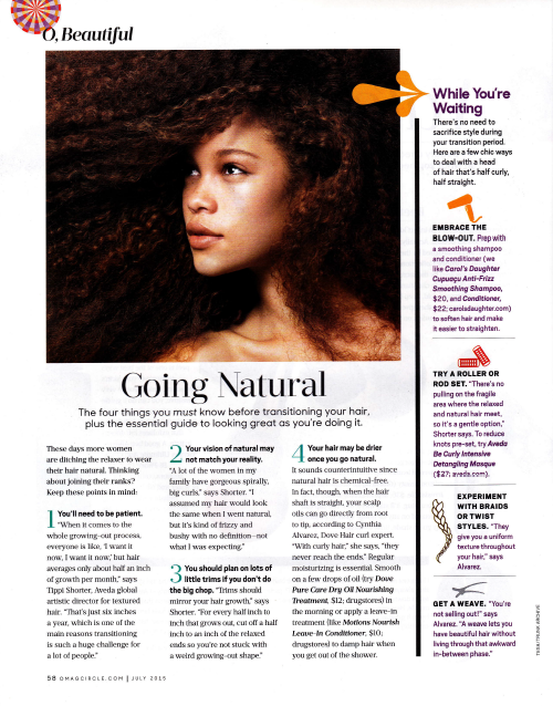 Going Natural Oprah Magazine