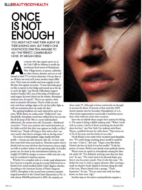 Once is not enough Elle Magazine