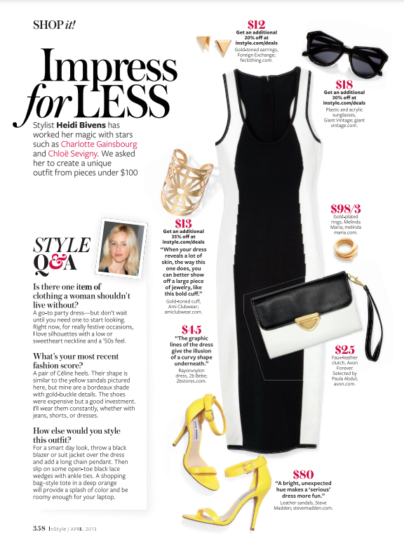 Impress for Less InStyle Magazine