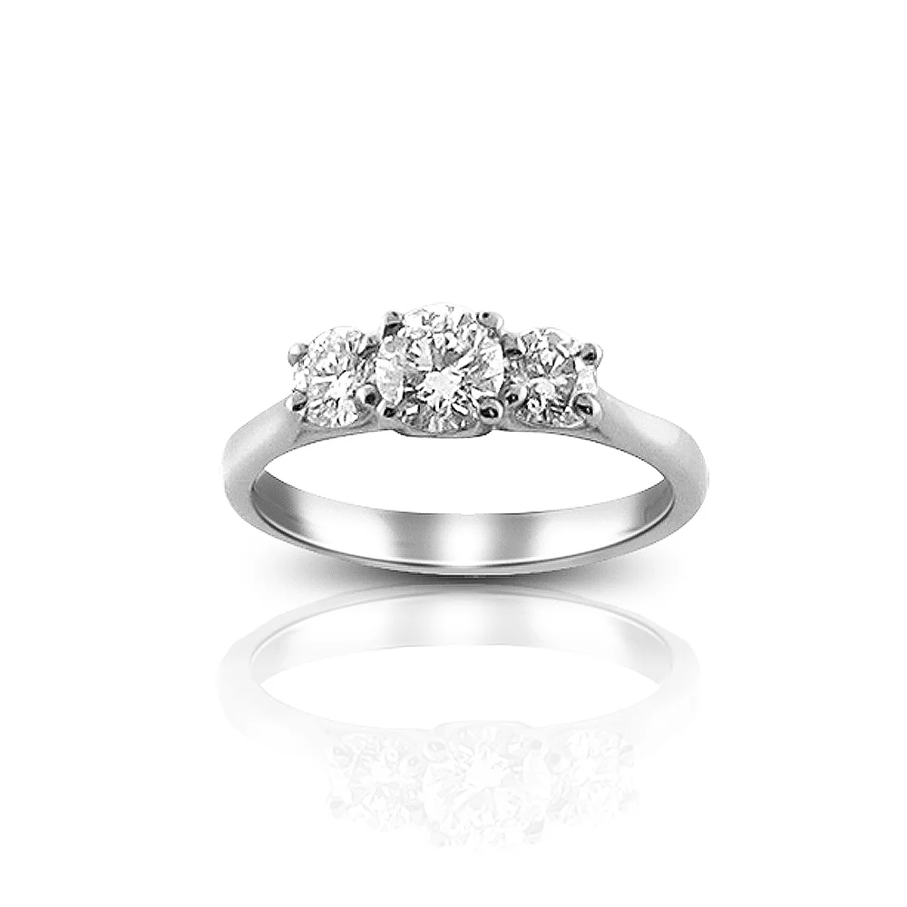 Graduated Diamond Trilogy Ring