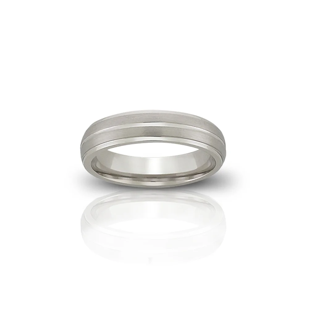 Palladium Satin Effect Wedding Band
