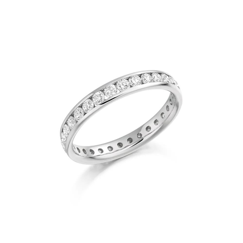 White Gold Round Diamond Full Eternity