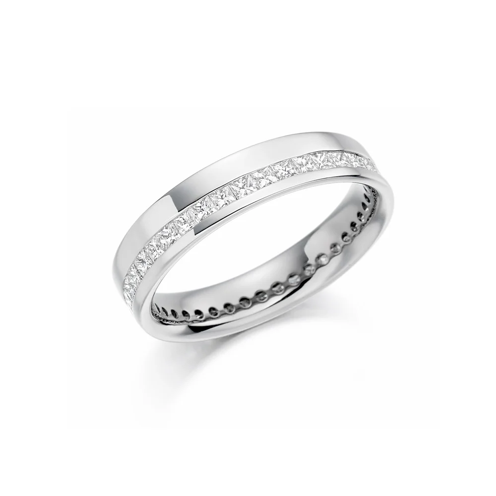 Modern Full Diamond Eternity Band