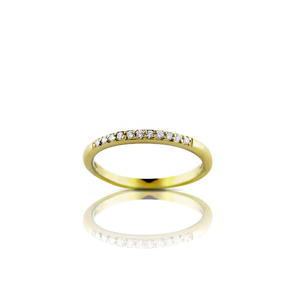 Diamond Set Yellow Gold Band