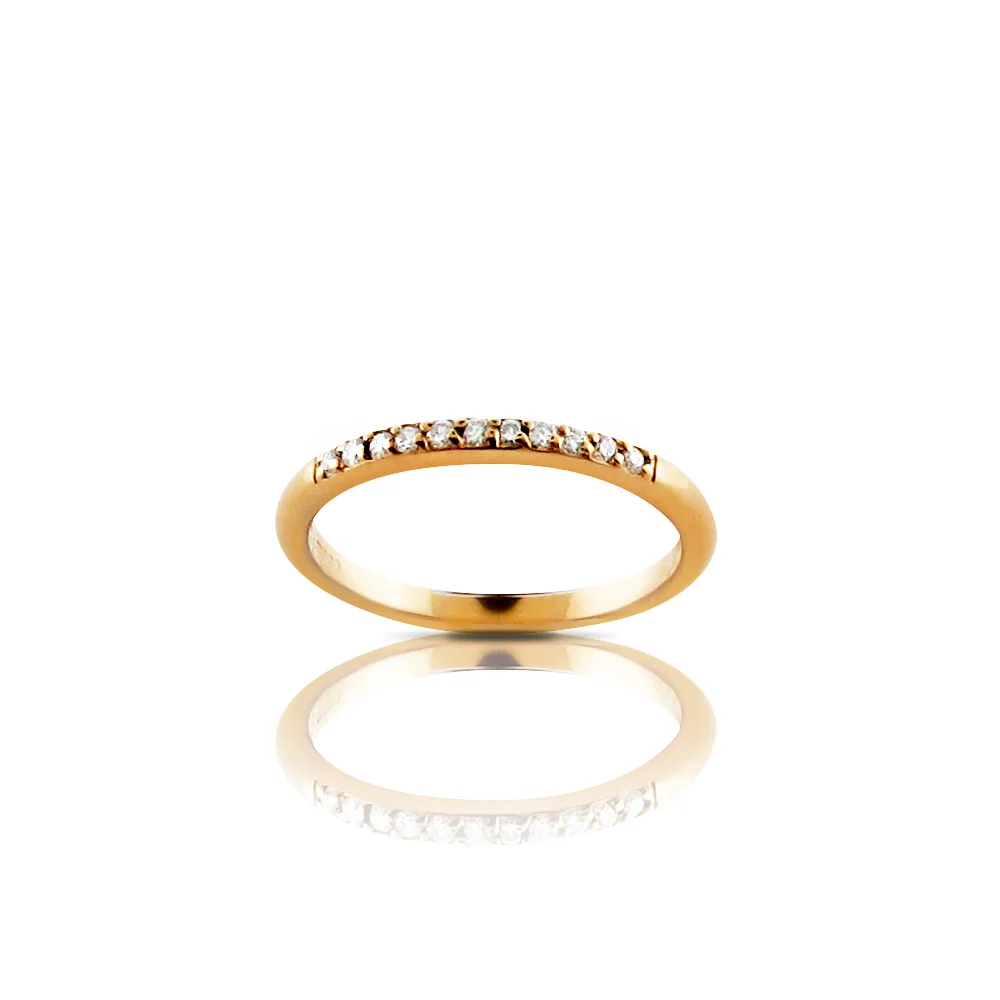 Rose Gold Diamond Set Wedding Band